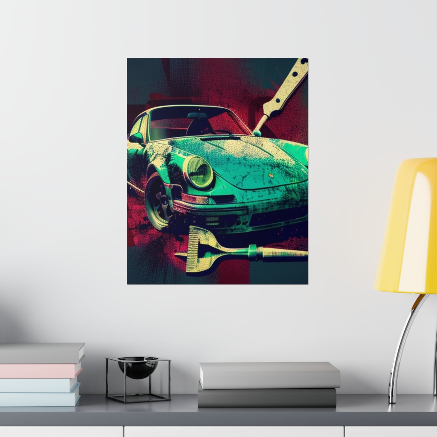 Premium Matte Vertical Posters Porsche Abstract 4