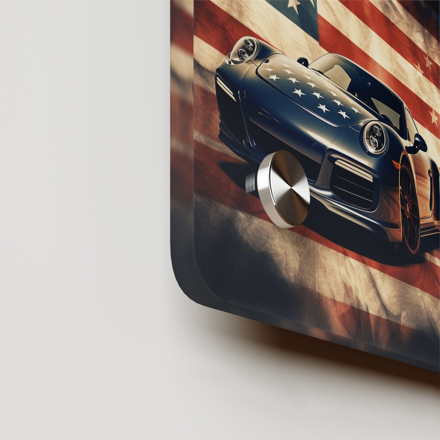 Acrylic Wall Art Panels Abstract American Flag Background Porsche 5