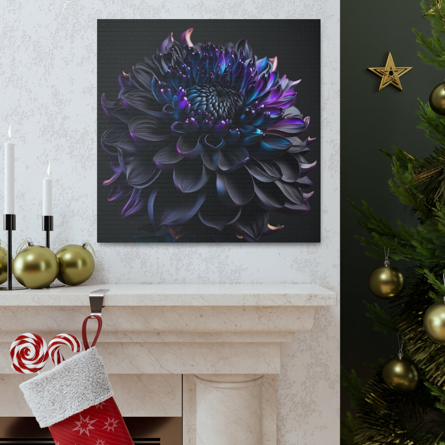 Canvas Gallery Wraps Dahlia Purple 2