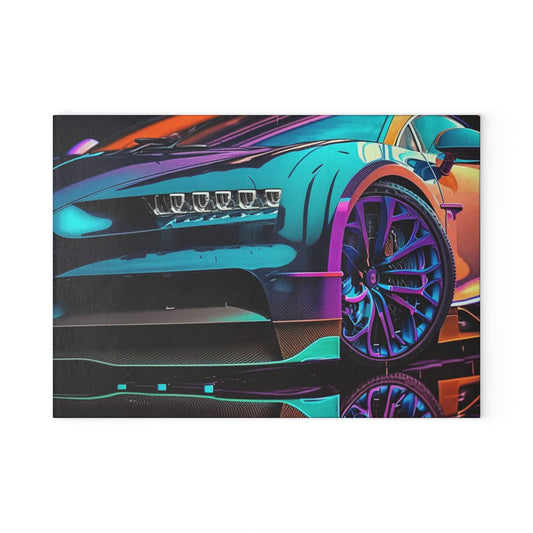 Glass Cutting Board Bugatti Neon Chiron 1