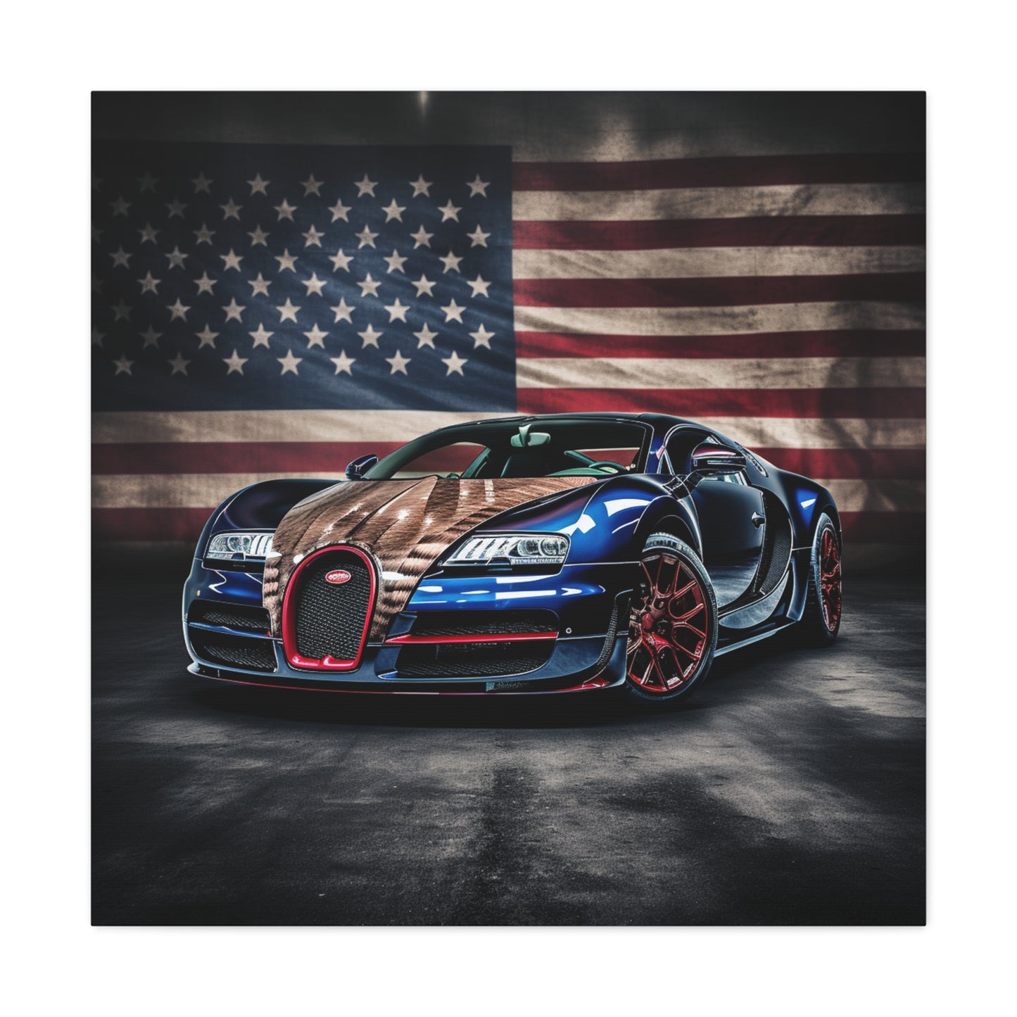 Canvas Gallery Wraps Bugatti American Flag 4