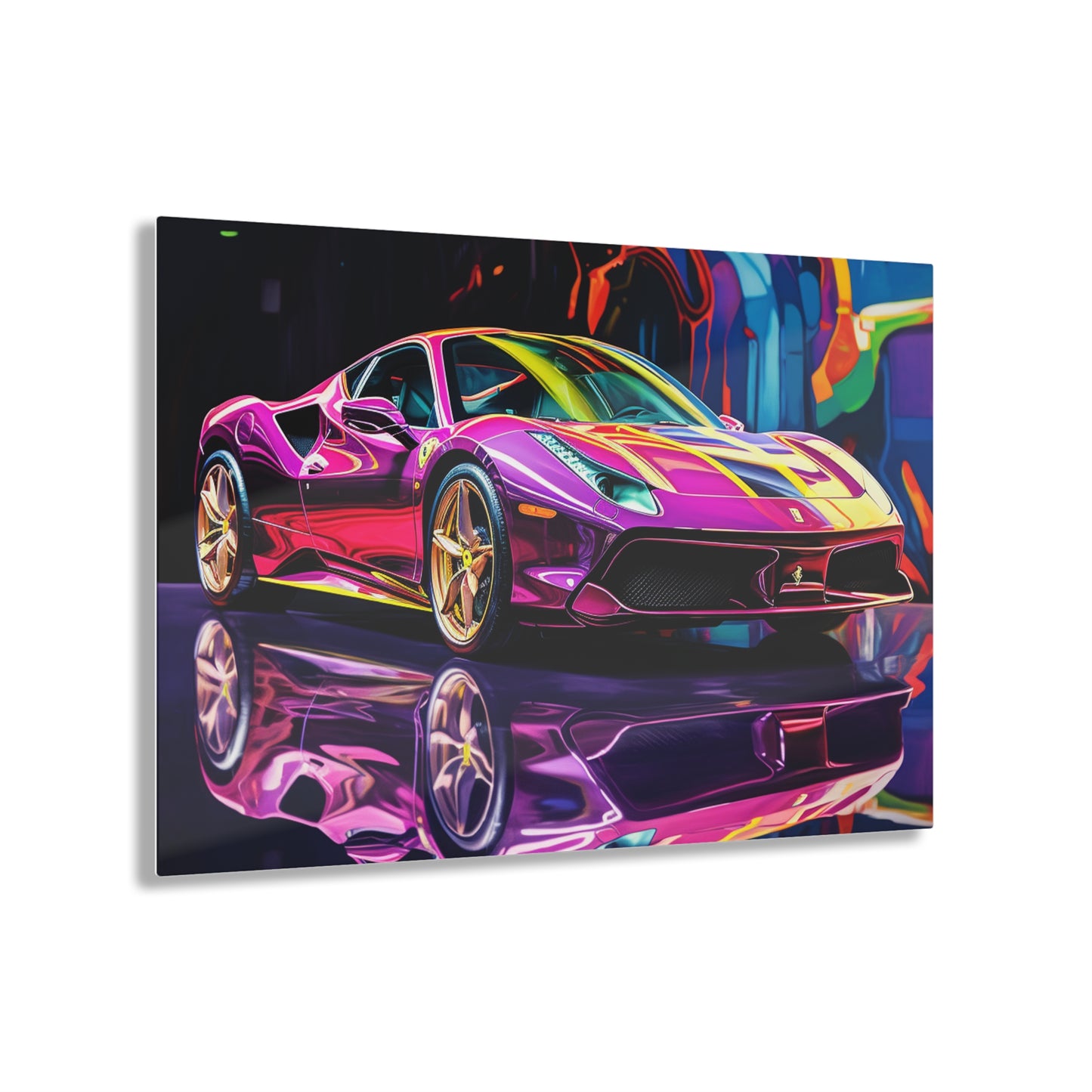 Acrylic Prints Pink Macro Ferrari 2