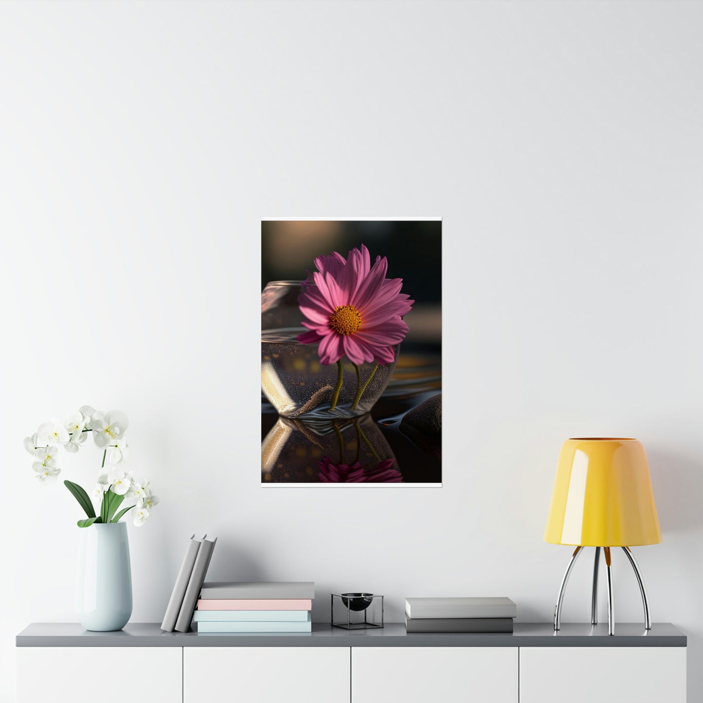 Premium Matte Vertical Posters Pink Daisy 4