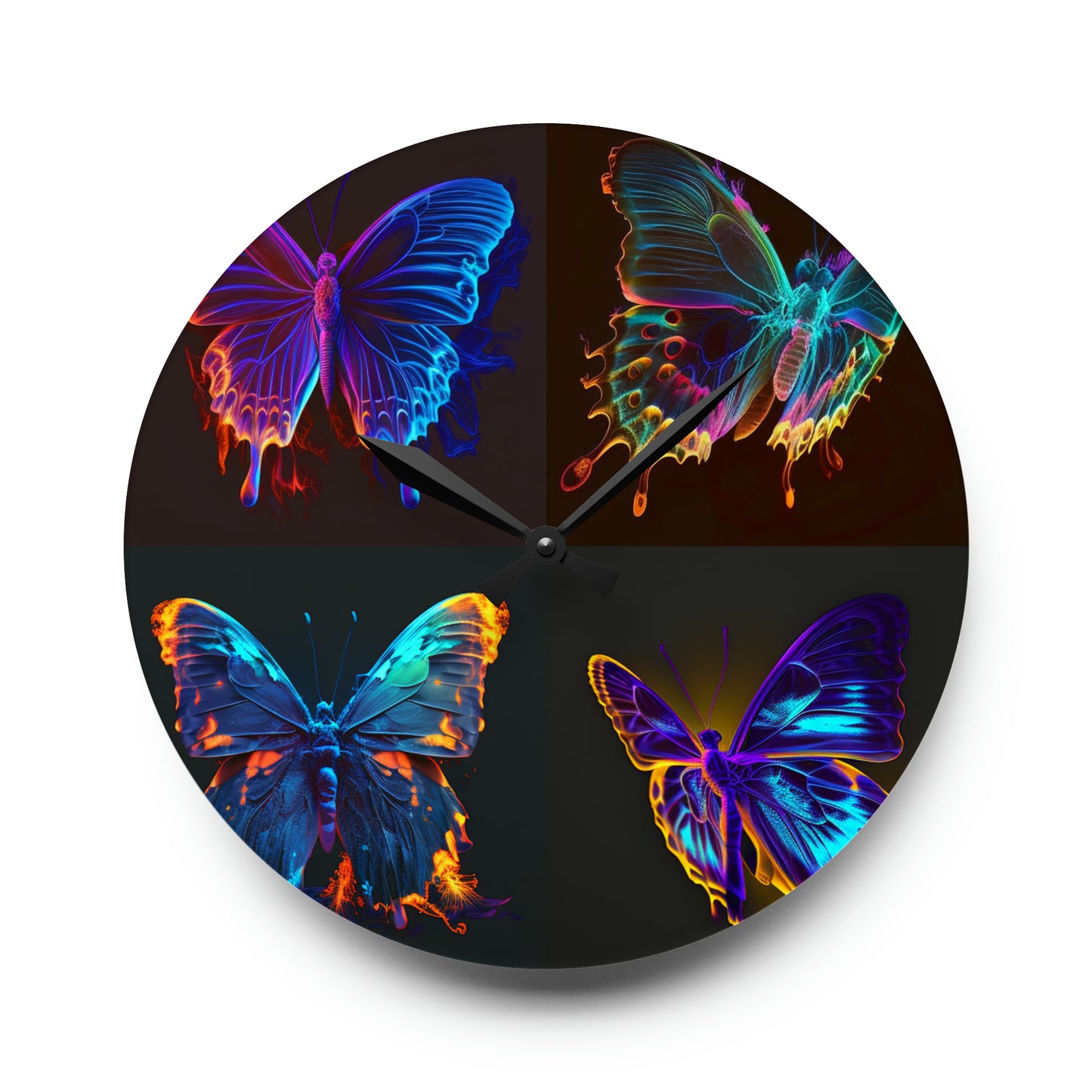 Acrylic Wall Clock Thermal Butterfly 5