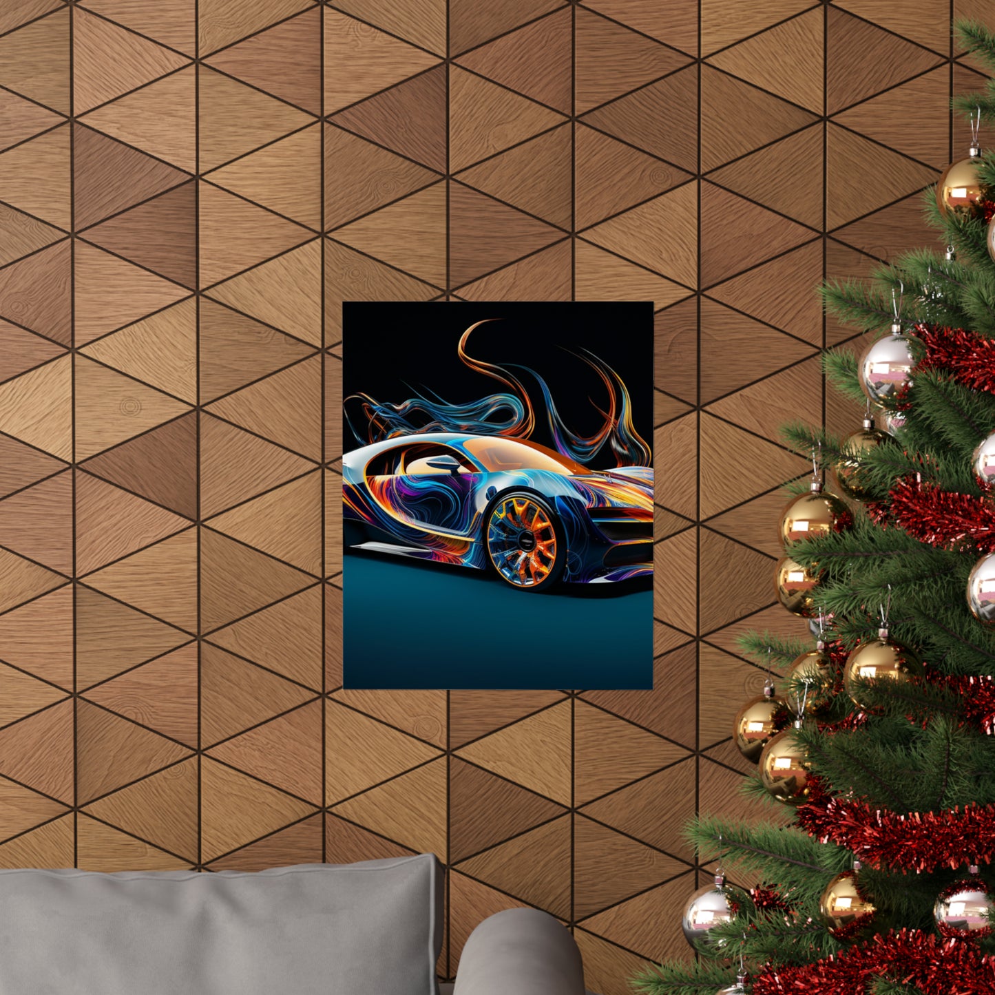 Premium Matte Vertical Posters Bugatti Abstract Flair 2