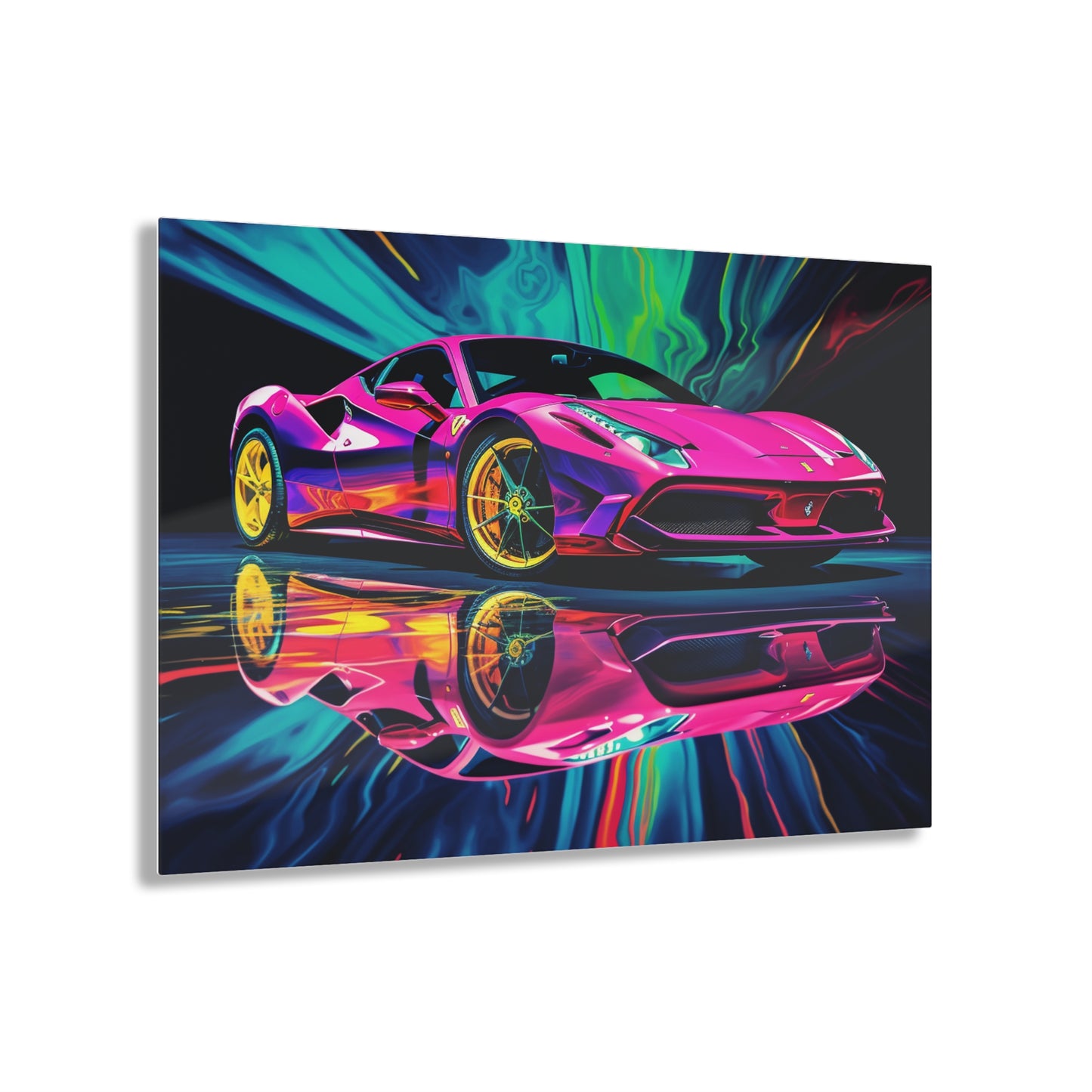 Acrylic Prints Pink Ferrari Macro 4