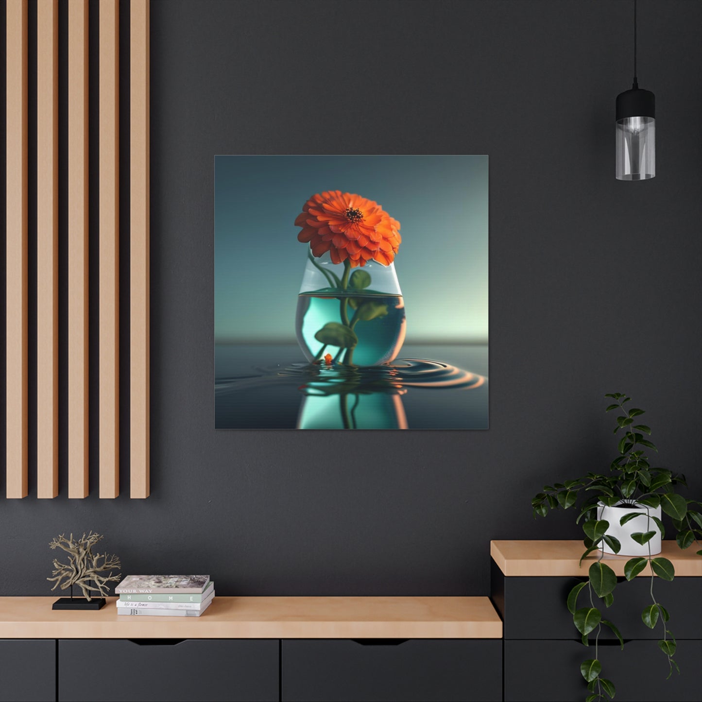 Canvas Gallery Wraps Orange Zinnia 1