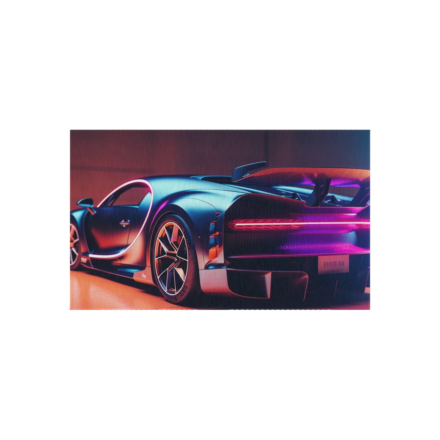 Outdoor Rug  Hyper Bugatti Neon Chiron 2