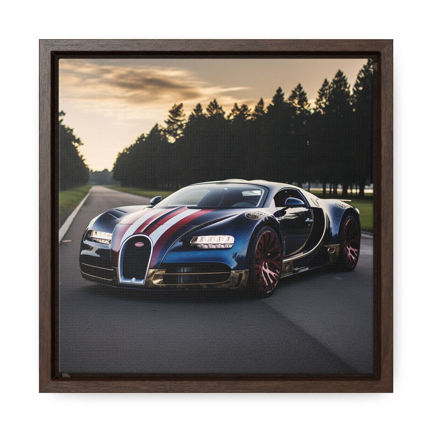 Gallery Canvas Wraps, Square Frame Bugatti Flag American 1