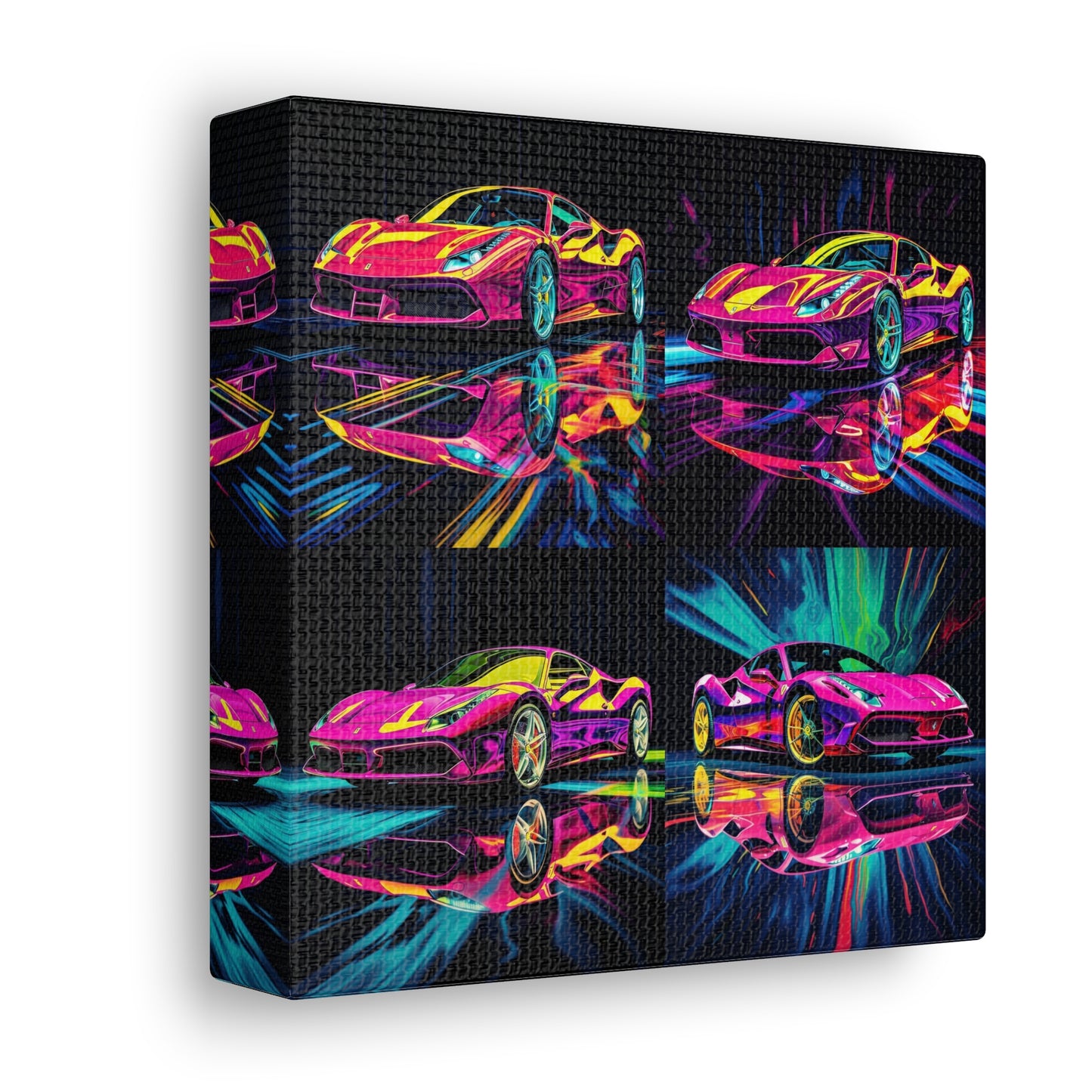Canvas Gallery Wraps Pink Ferrari Macro 5