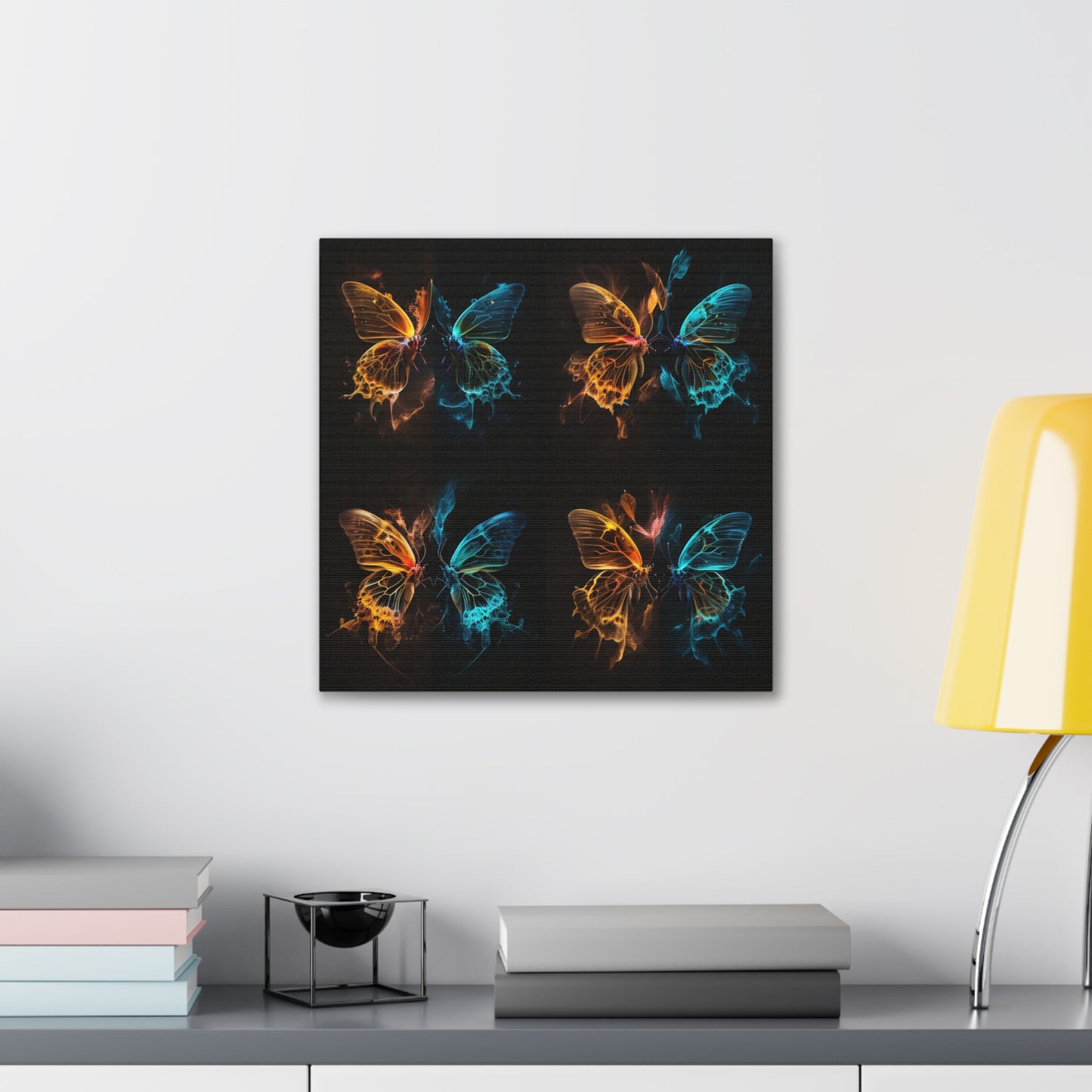 Canvas Gallery Wraps Kiss Neon Butterfly 5