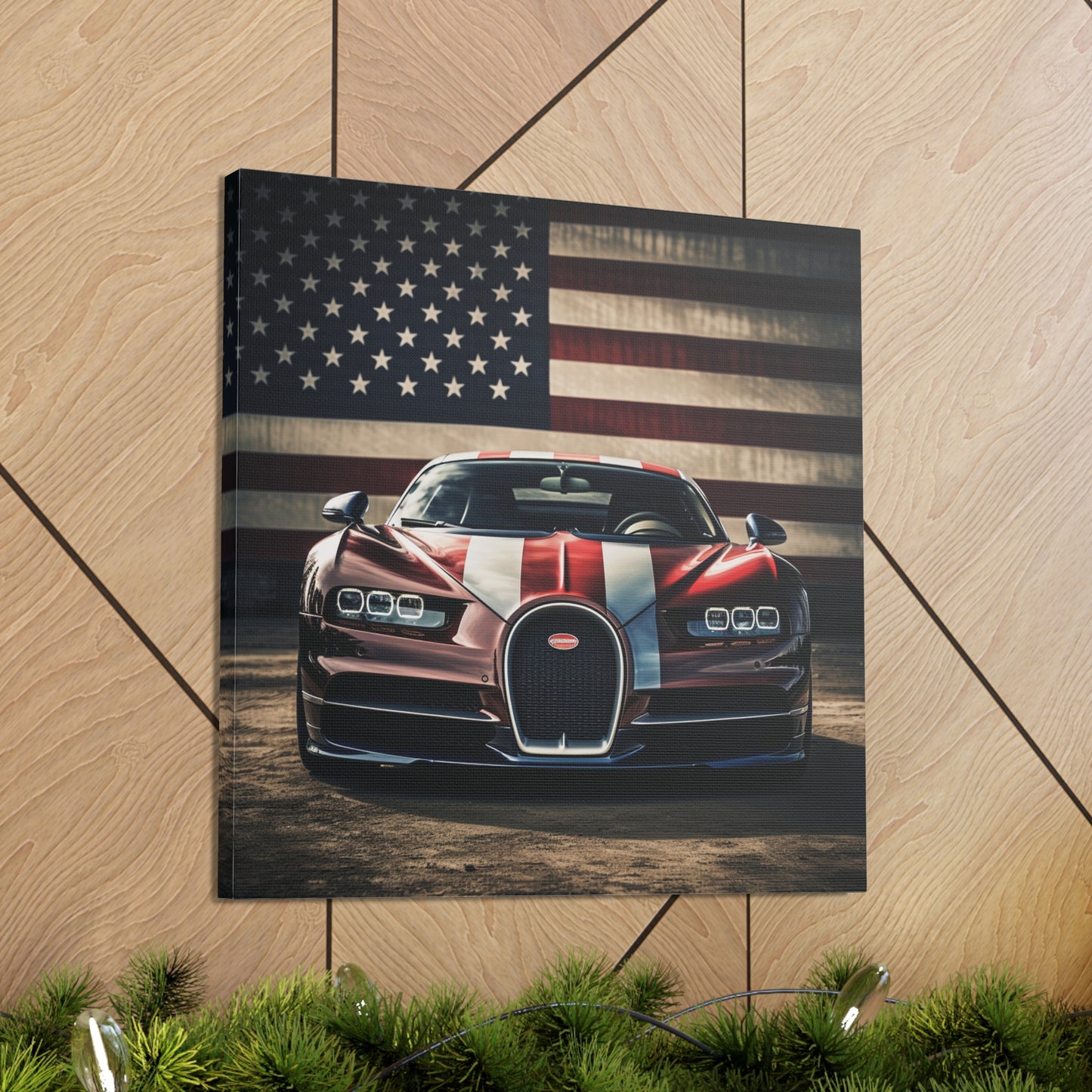 Canvas Gallery Wraps Bugatti Flag 1