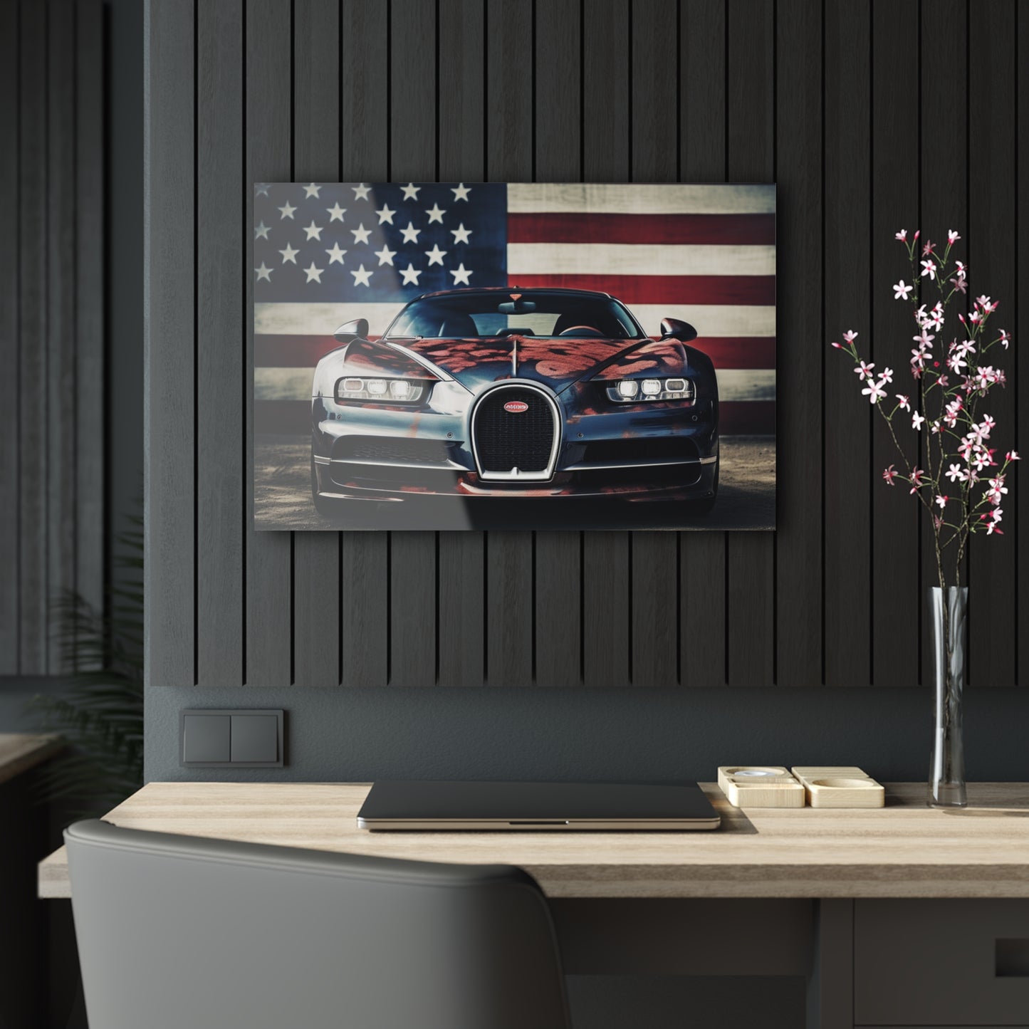 Acrylic Prints Bugatti Flag 3