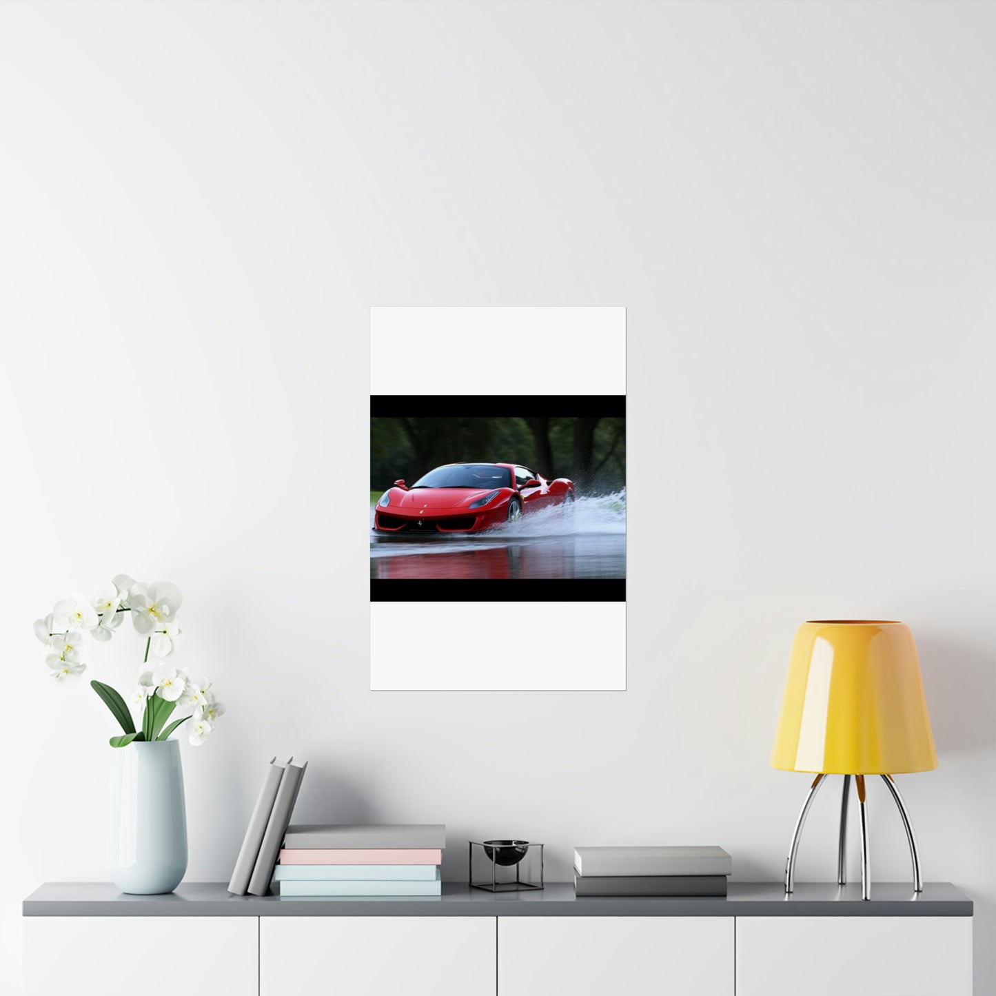 Premium Matte Vertical Posters Water Ferrari Splash 2