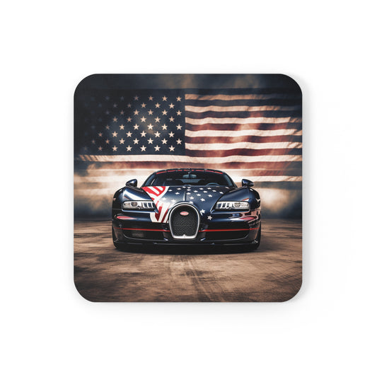 Corkwood Coaster Set Bugatti American Flag 2
