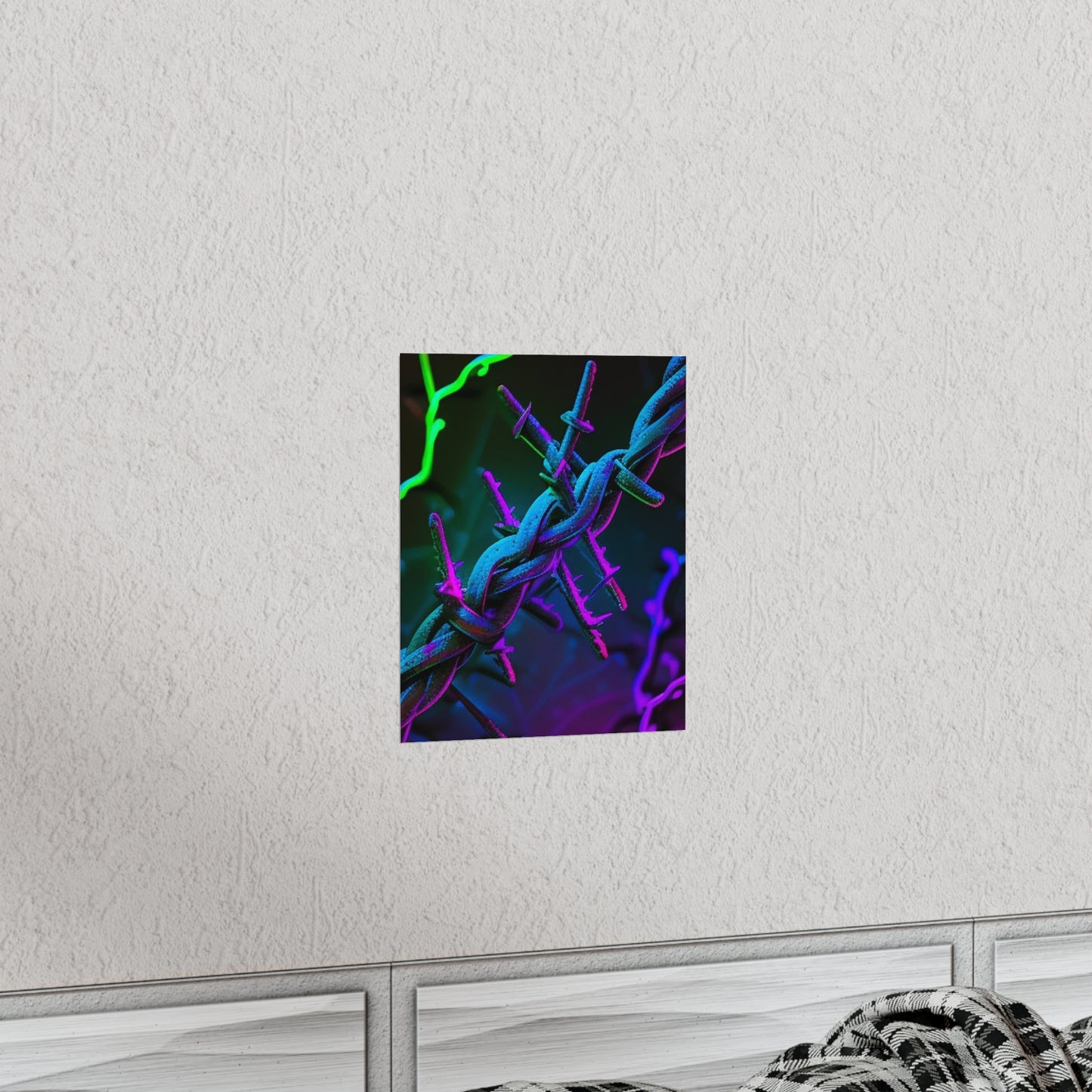 Premium Matte Vertical Posters Macro Neon Barbs 4