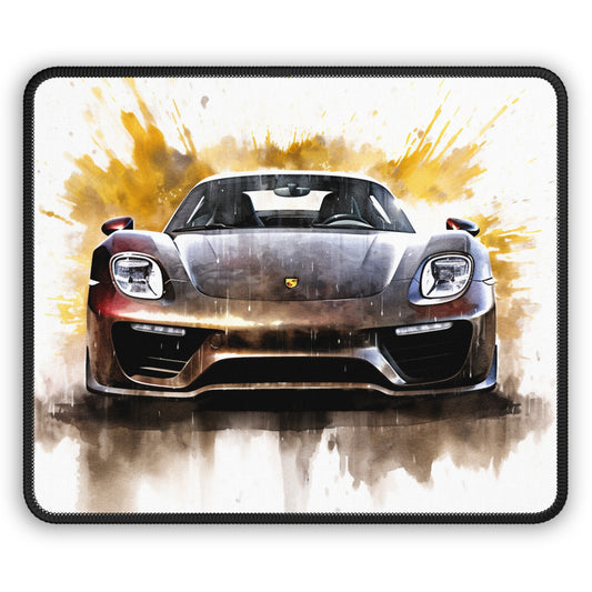 Gaming Mouse Pad  918 Spyder white background driving fast with water splashing 1
