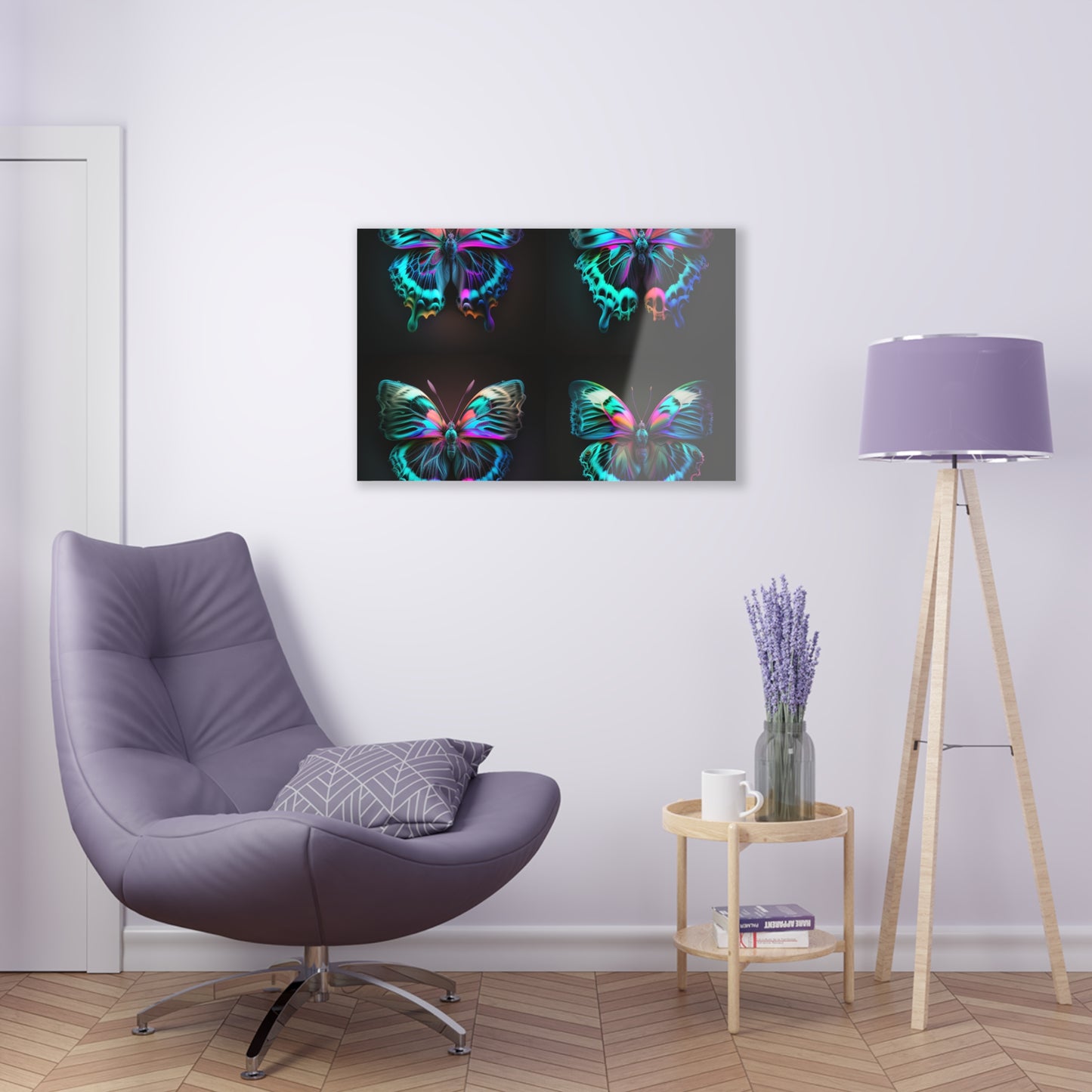 Acrylic Prints Neon Butterfly Fusion 5