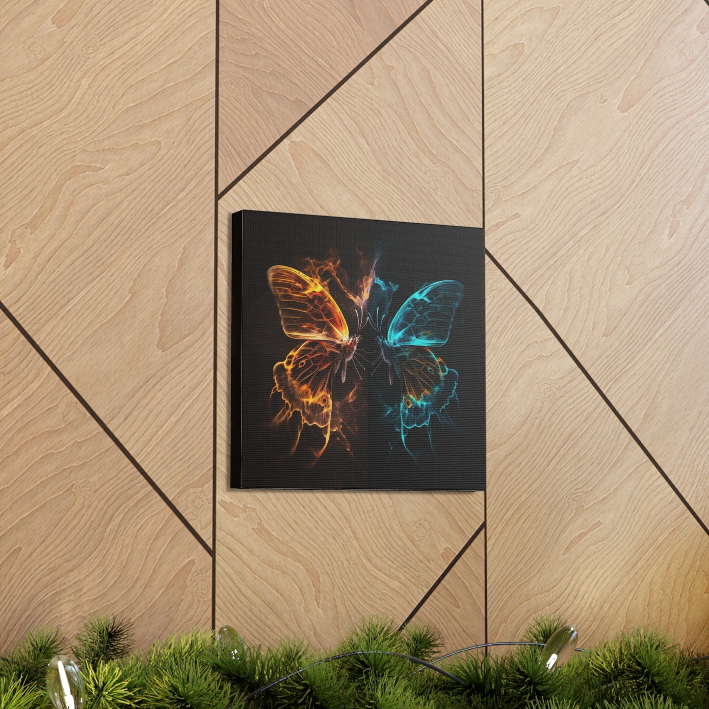 Canvas Gallery Wraps Kiss Neon Butterfly 6