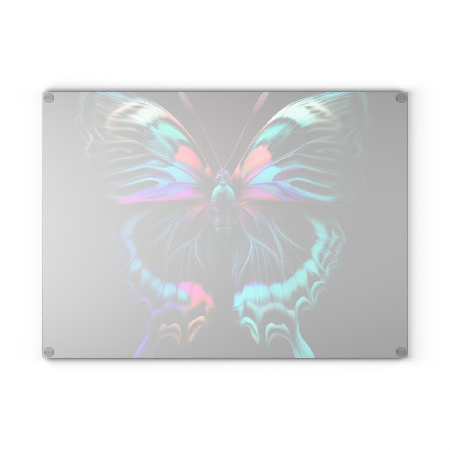 Glass Cutting Board Neon Butterfly Fusion 3