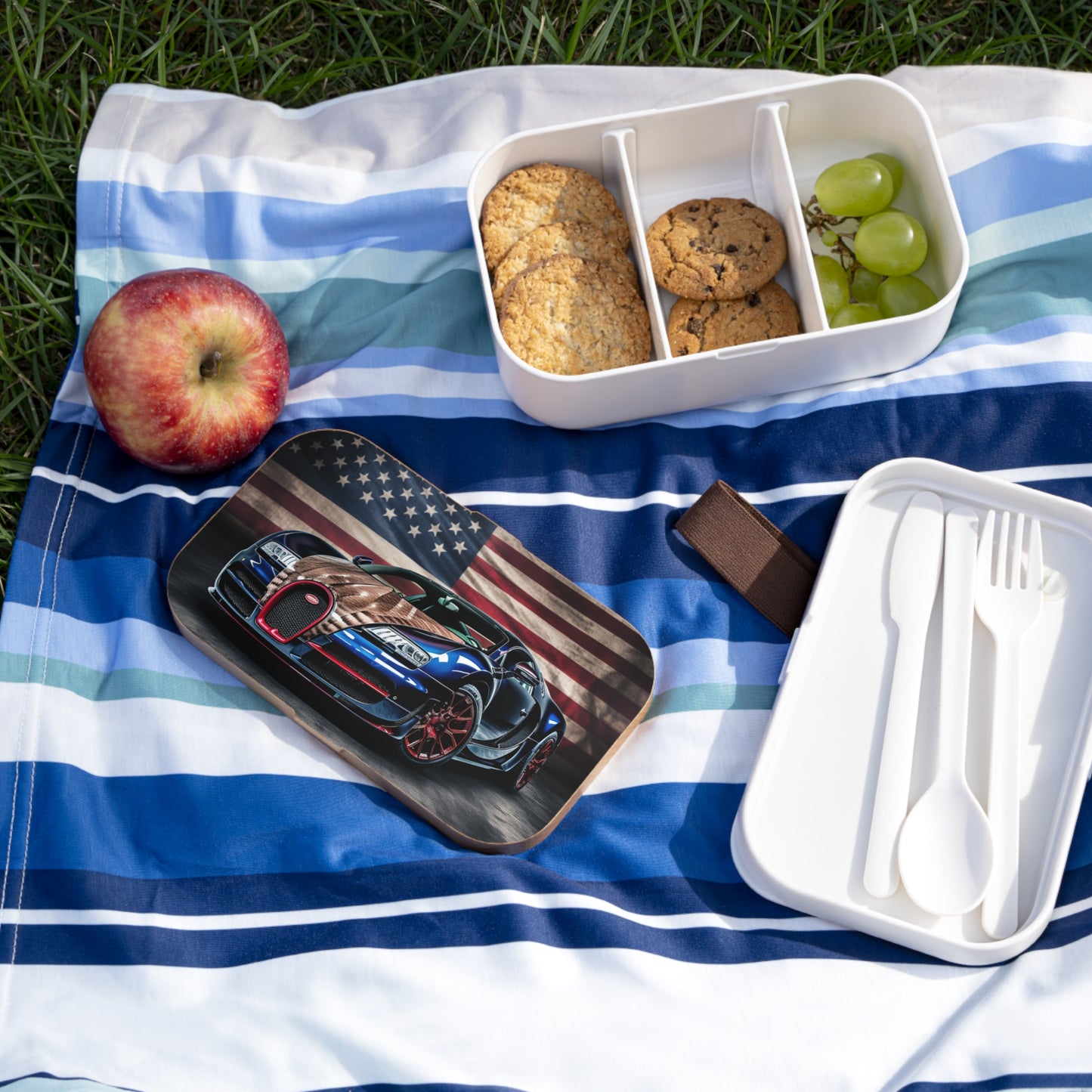 Bento Lunch Box Bugatti American Flag 4