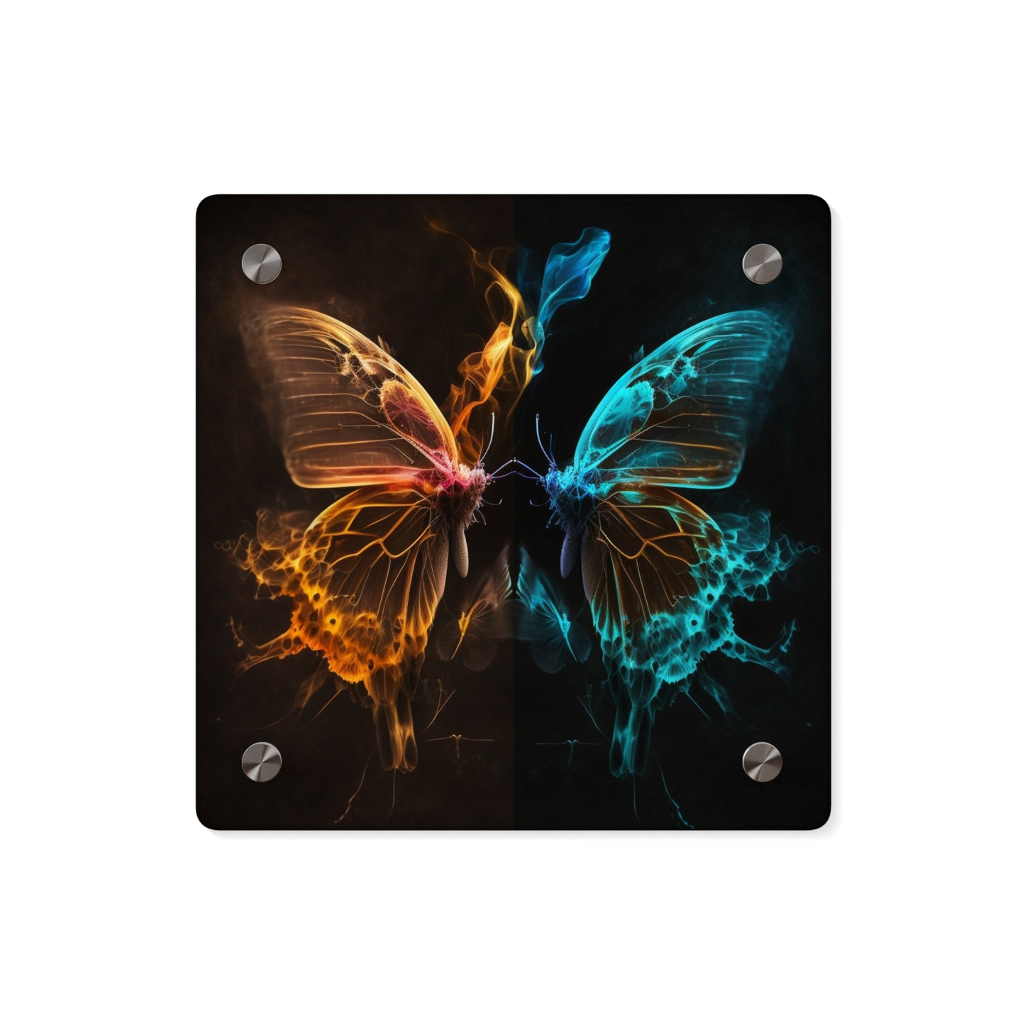 Acrylic Wall Art Panels Kiss Neon Butterfly 10