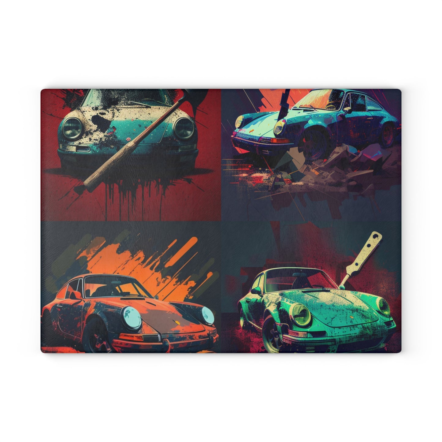 Glass Cutting Board Porsche Abstract 5