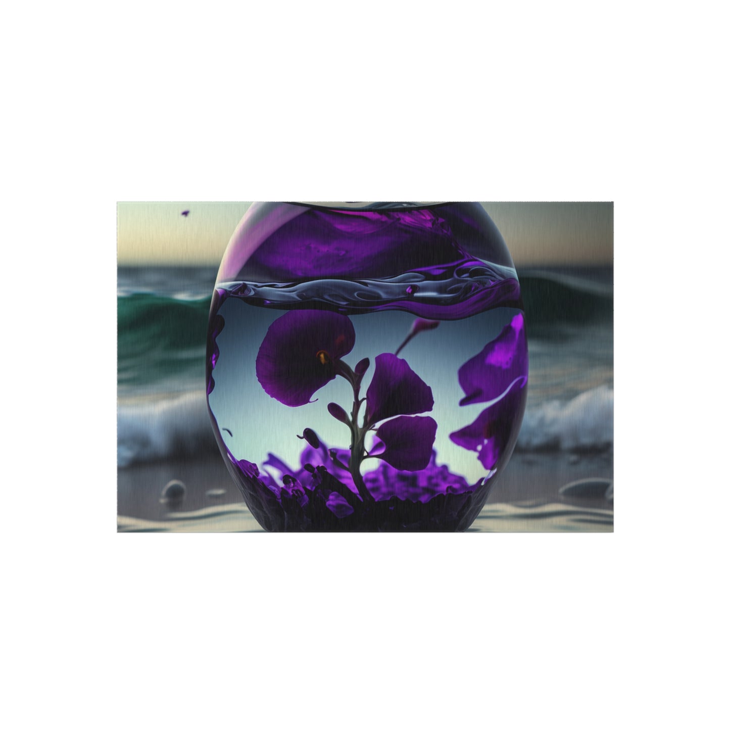 Outdoor Rug  Purple Sweet pea in a vase 4