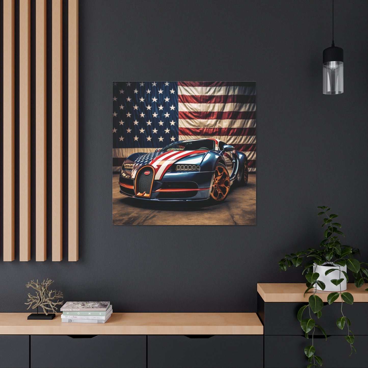 Canvas Gallery Wraps Bugatti Flag American 4