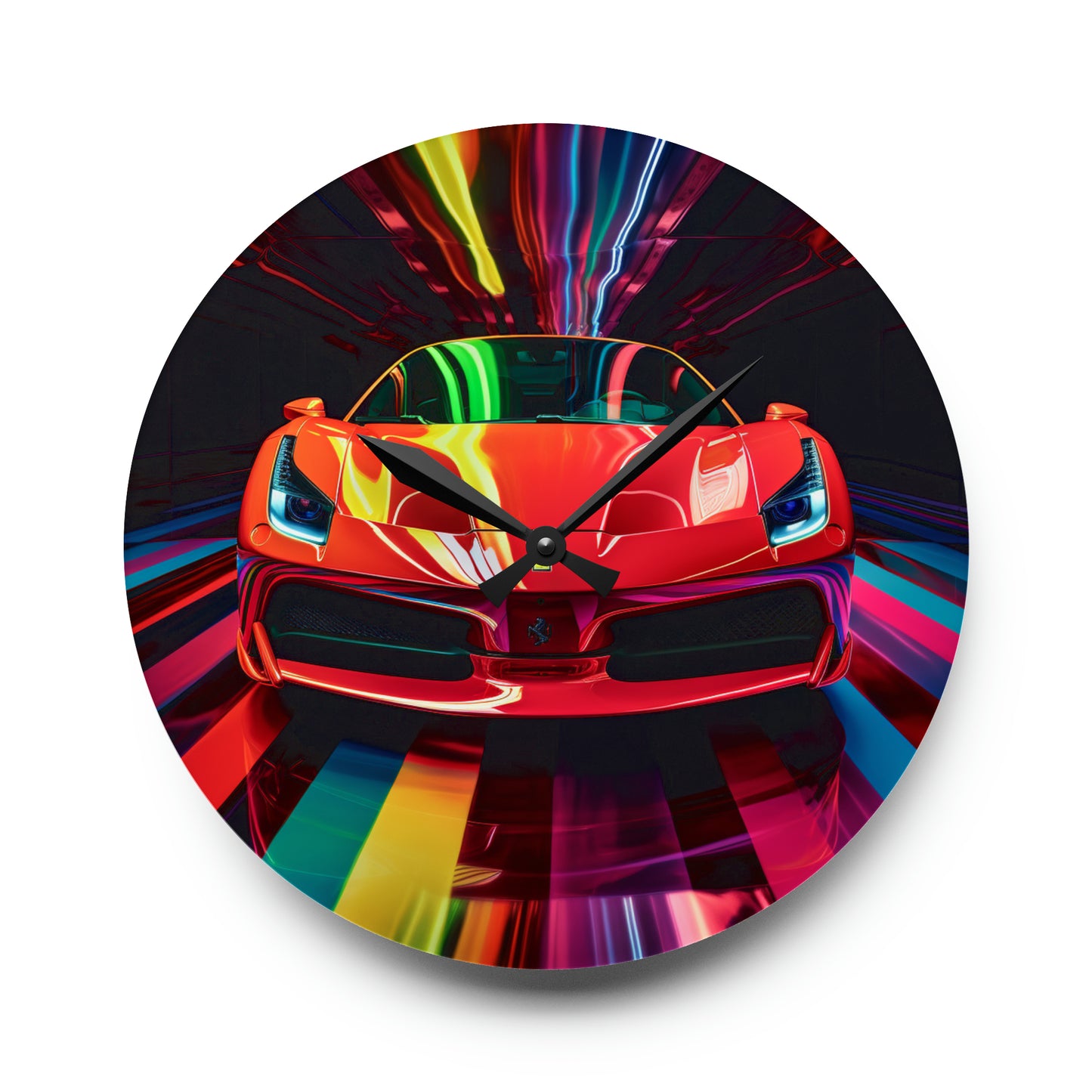 Acrylic Wall Clock Ferrari Flair Macro 3