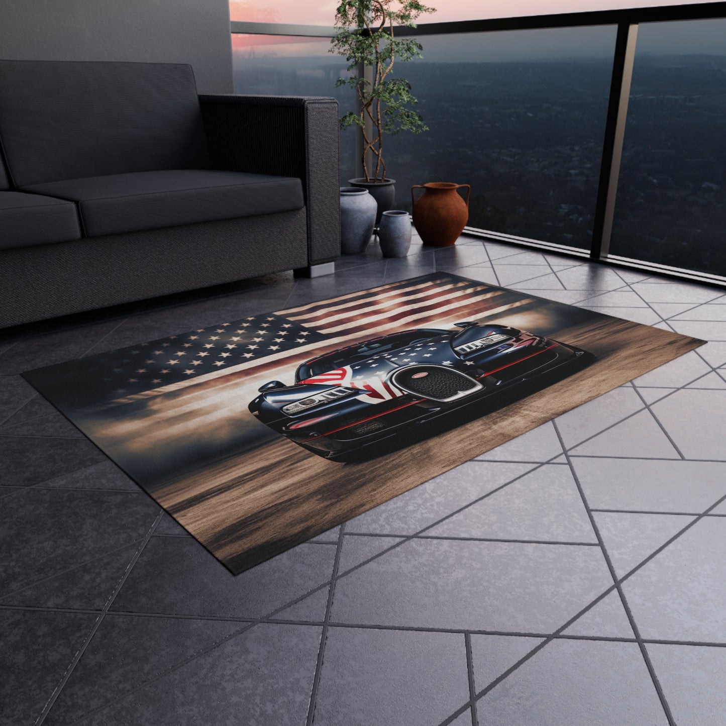 Outdoor Rug  Bugatti American Flag 2