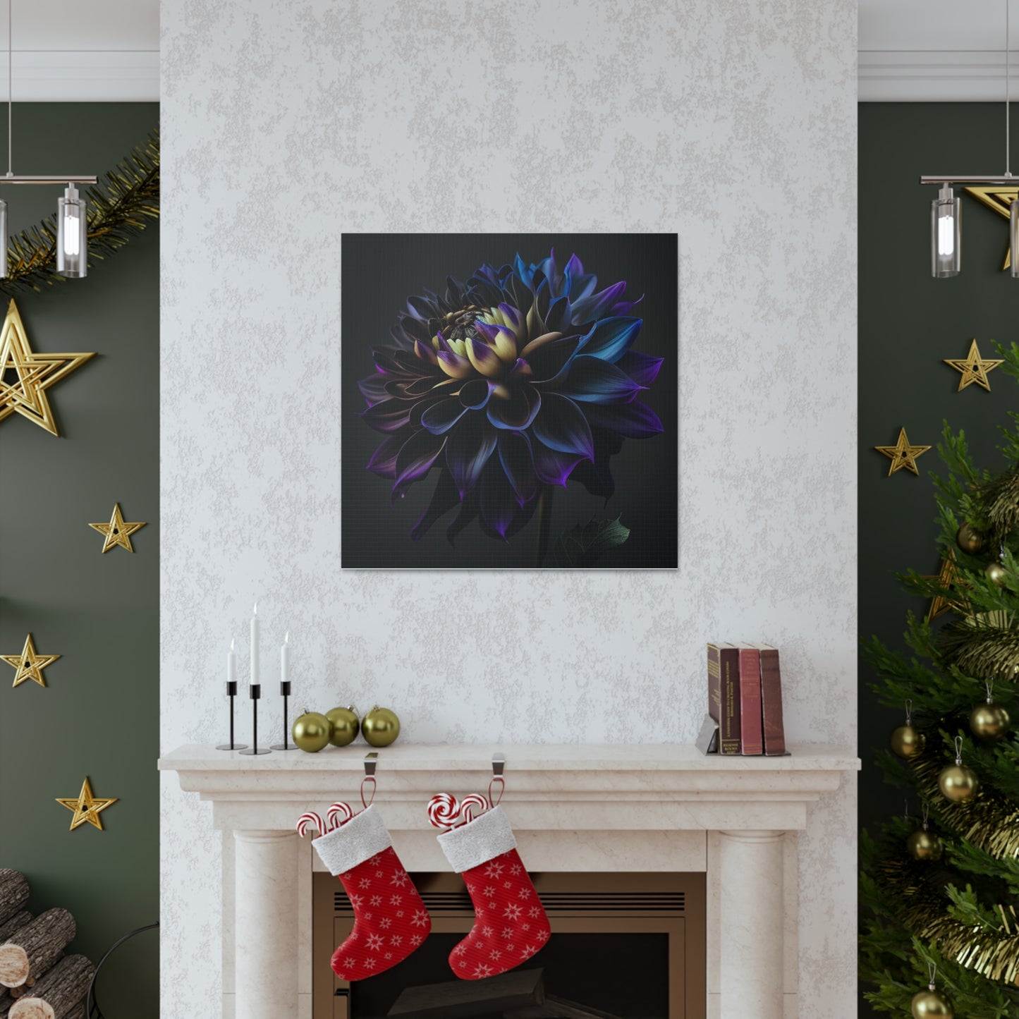 Canvas Gallery Wraps Dahlia Purple 1