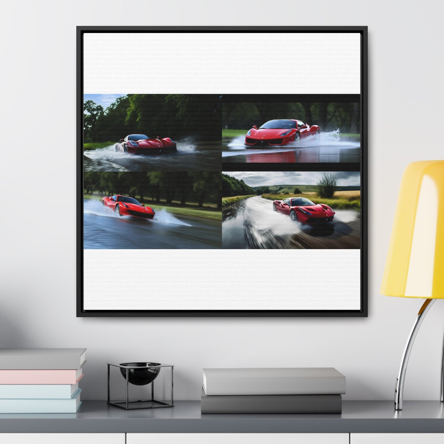 Gallery Canvas Wraps, Square Frame Water Ferrari Splash 5