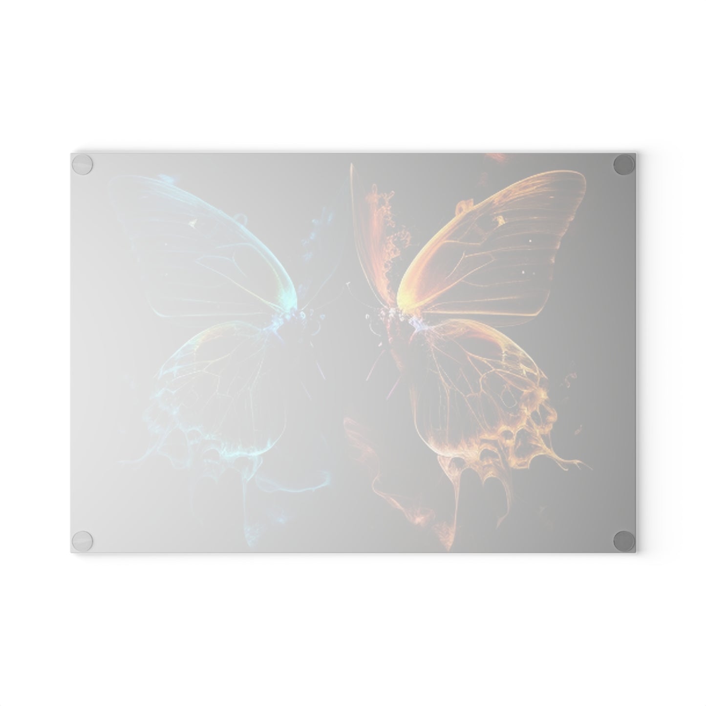 Glass Cutting Board Kiss Neon Butterfly 1