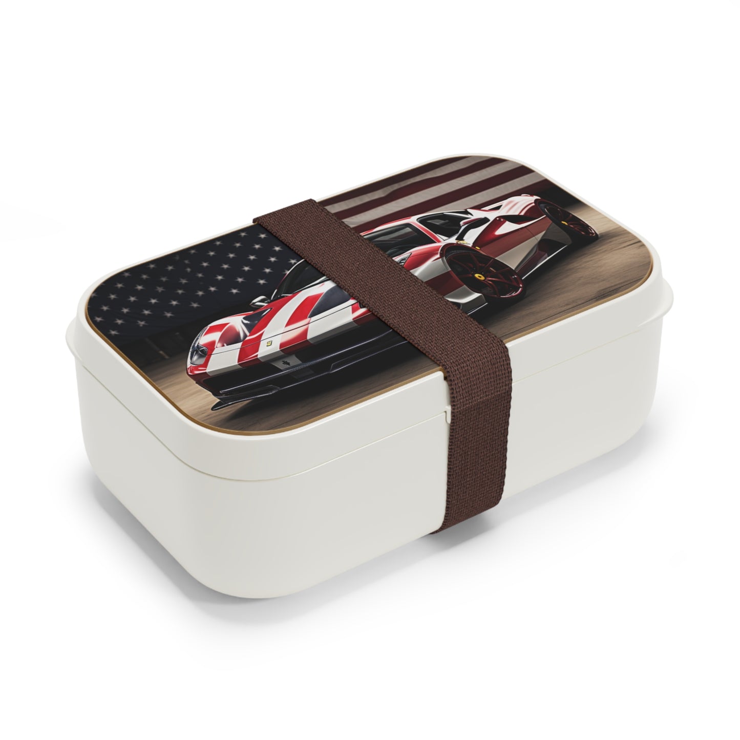 Bento Lunch Box American Flag Background Ferrari 2