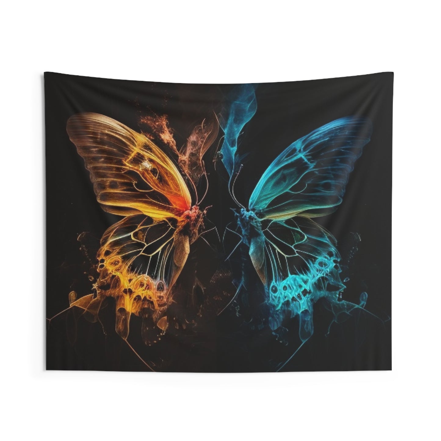 Indoor Wall Tapestries Kiss Neon Butterfly 3