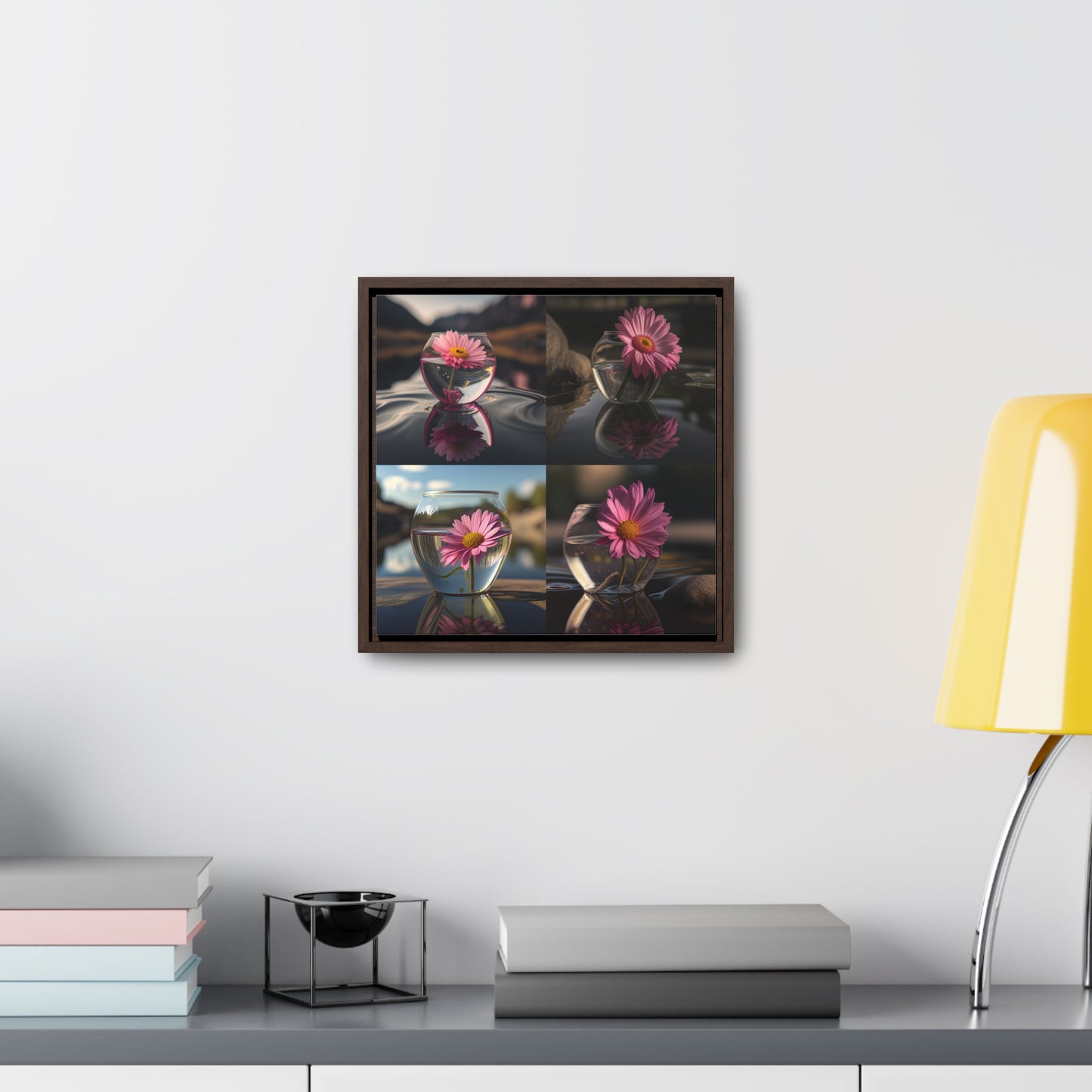 Gallery Canvas Wraps, Square Frame Pink Daisy 5