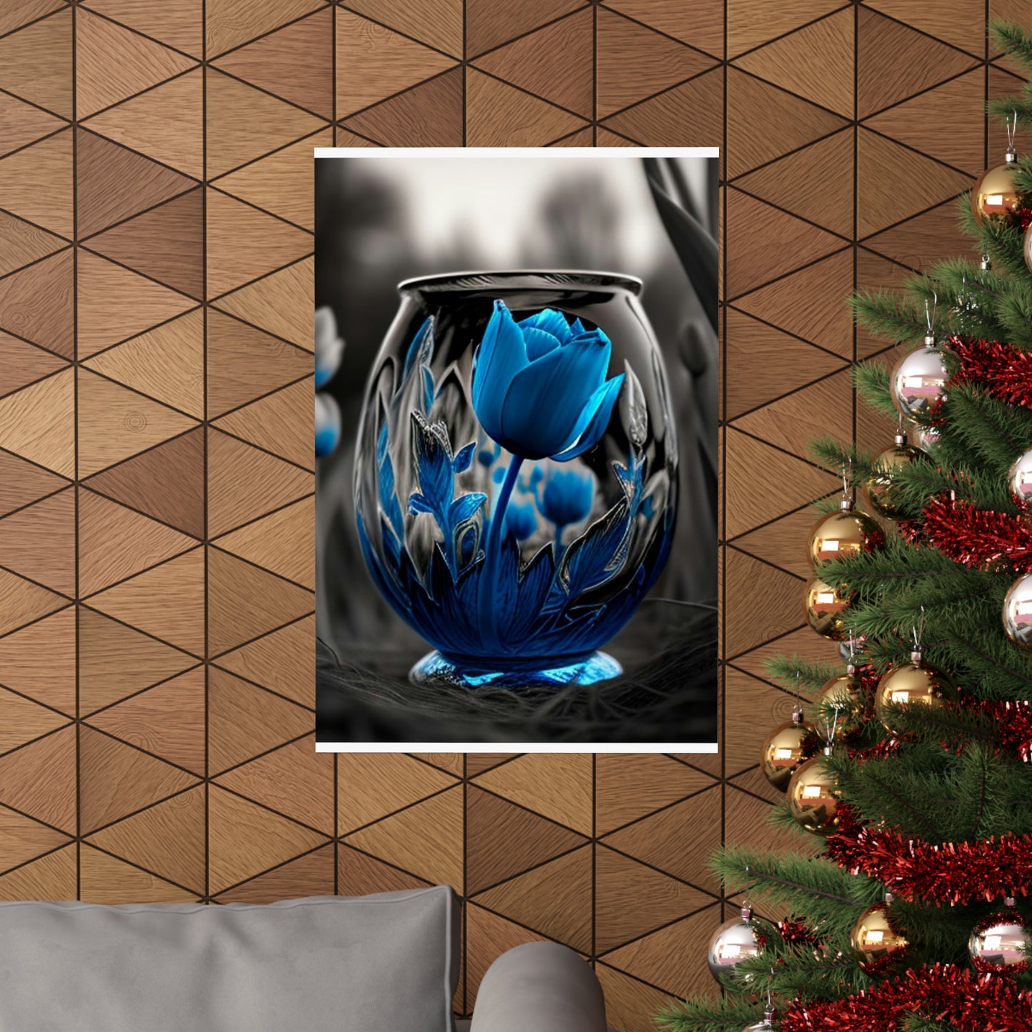 Premium Matte Vertical Posters Tulip Blue 2