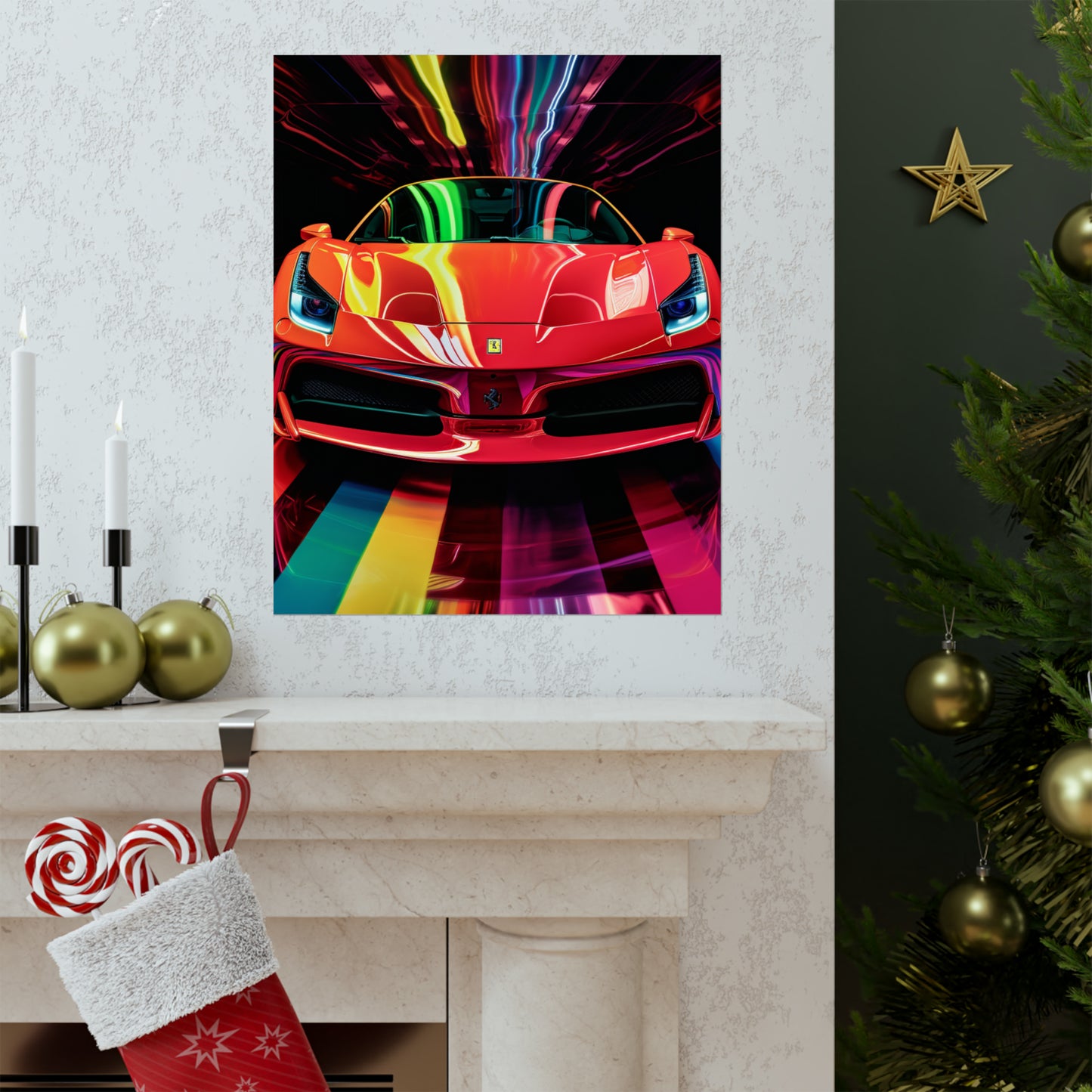 Premium Matte Vertical Posters Ferrari Flair Macro 3