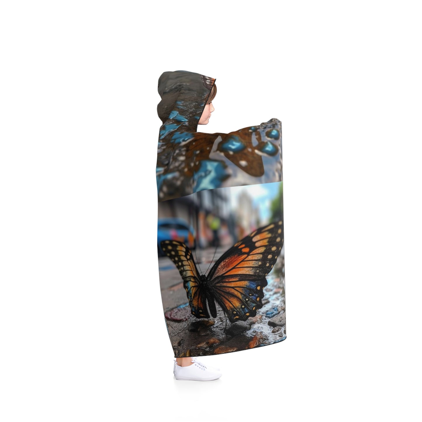 Hooded Blanket Water Butterfly Street 5