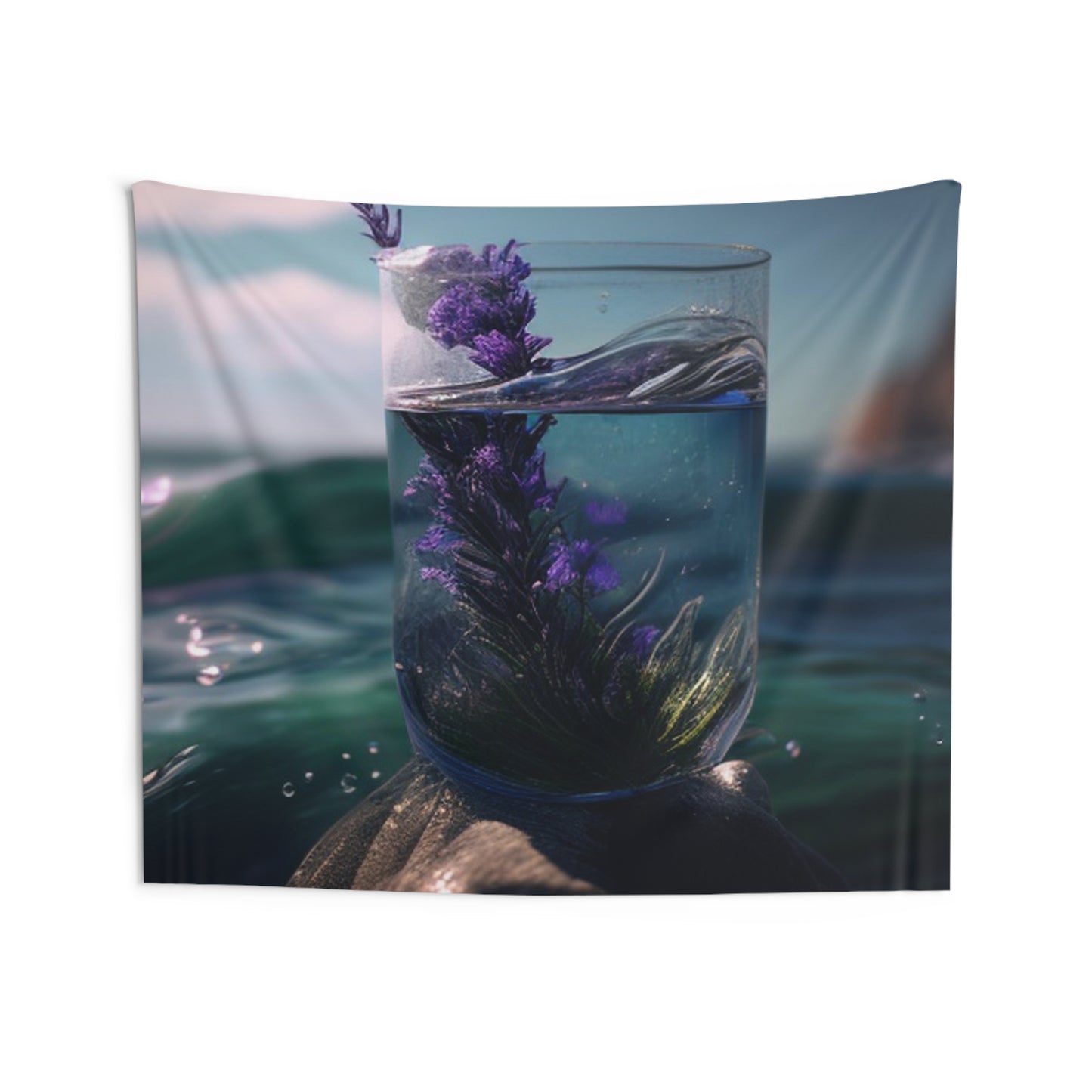 Indoor Wall Tapestries Lavender in a vase 2