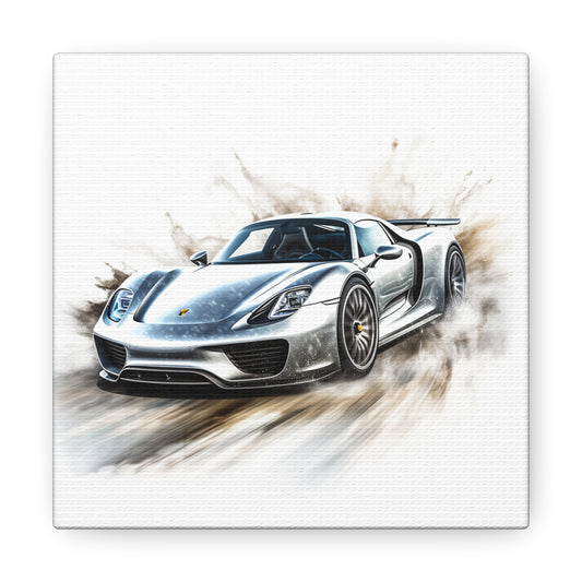 Canvas Gallery Wraps 918 Spyder white background driving fast with water splashing 2