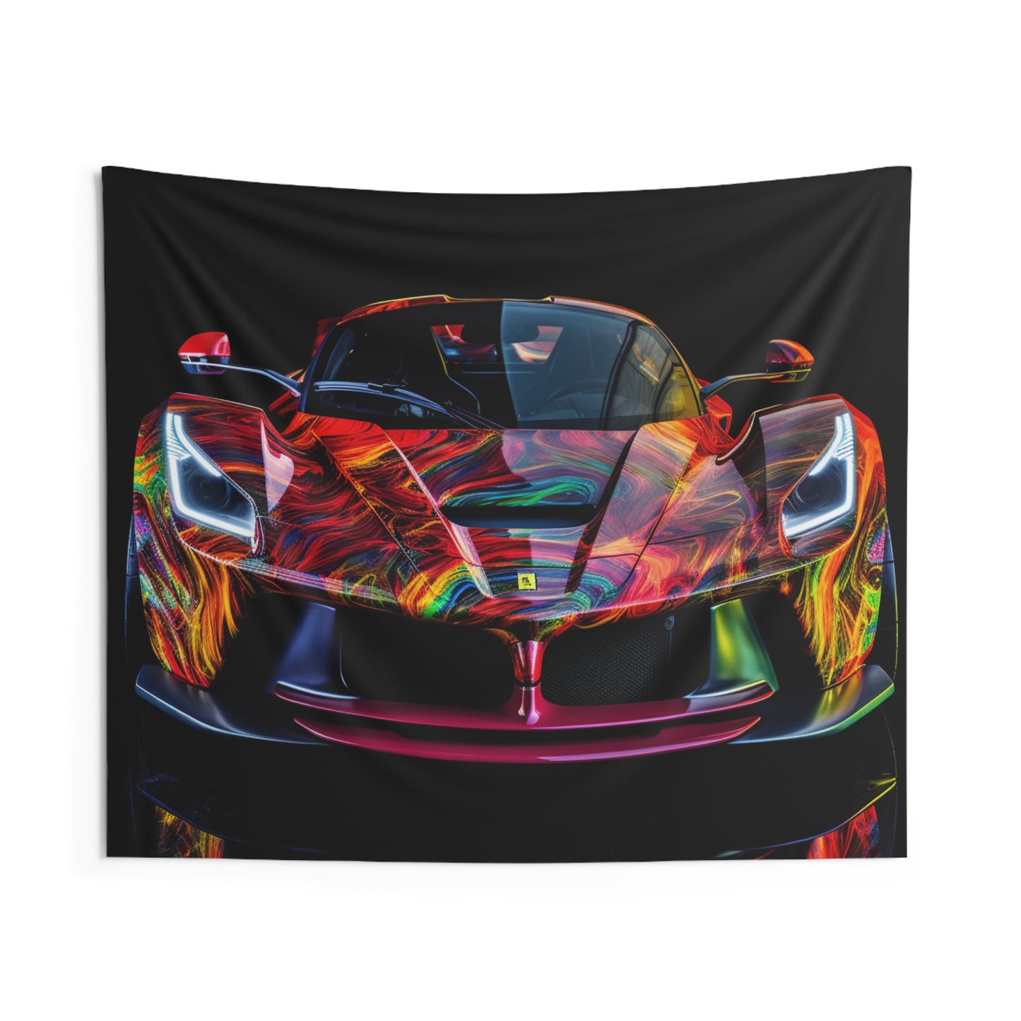 Indoor Wall Tapestries Ferrari Neon 3