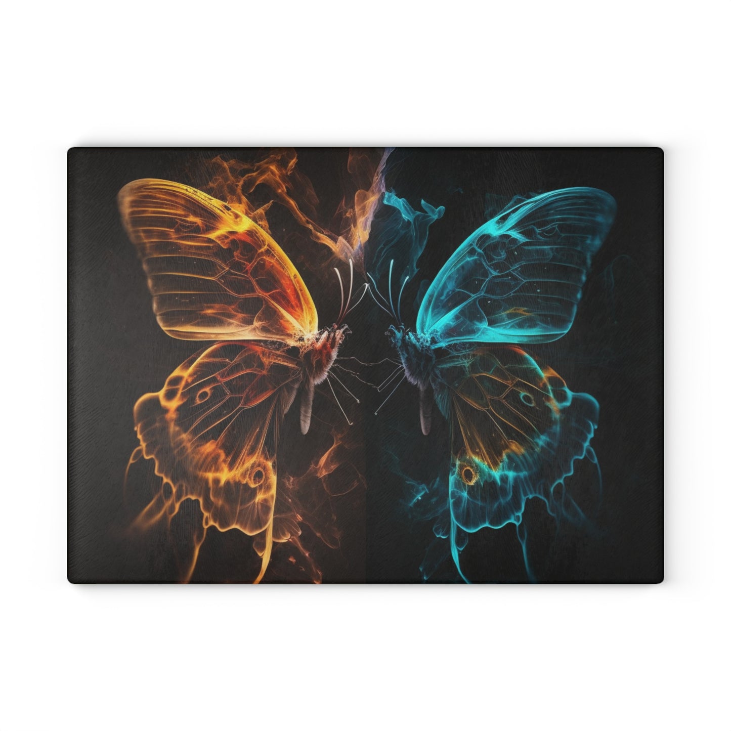 Glass Cutting Board Kiss Neon Butterfly 6