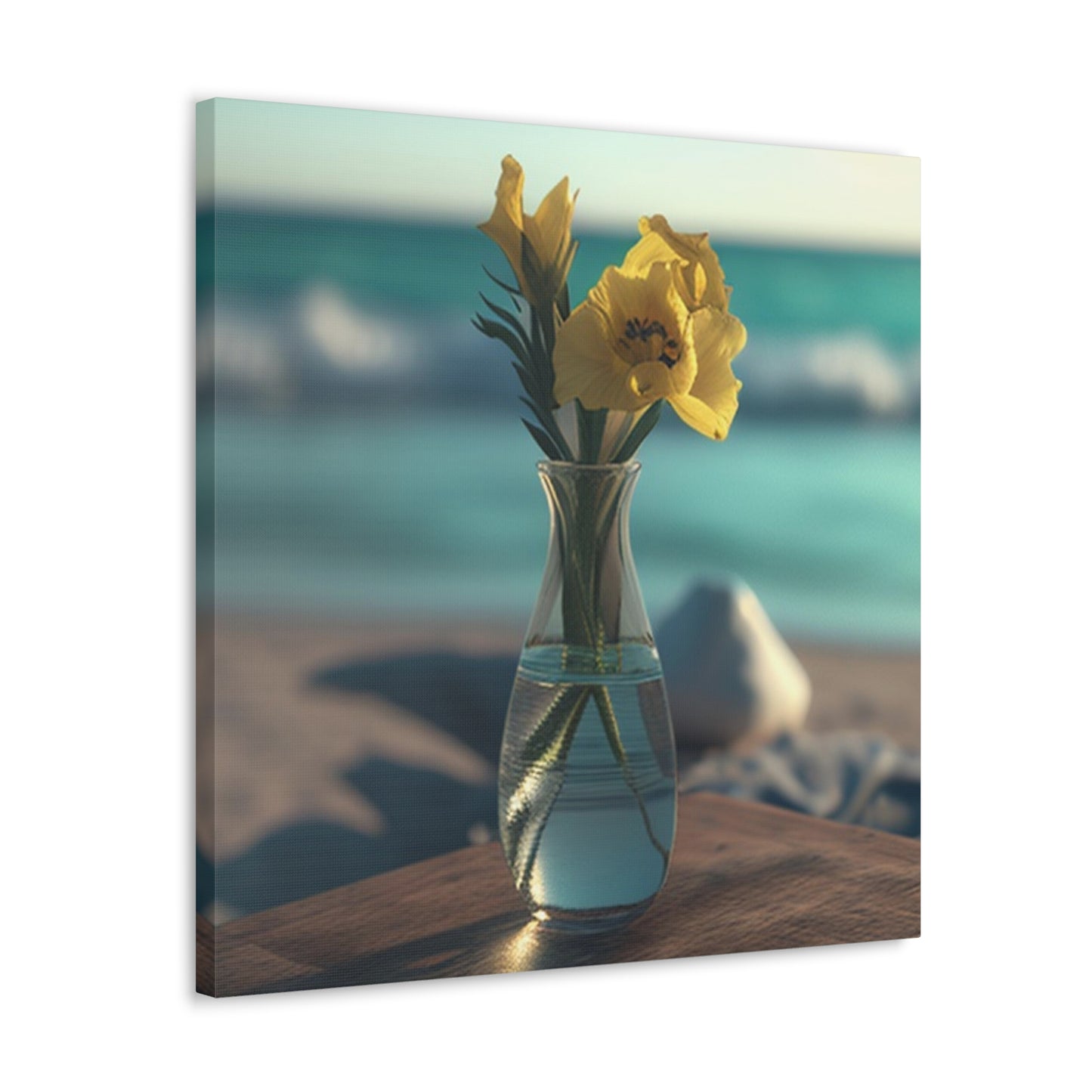 Canvas Gallery Wraps Yellow Gladiolus glass 4