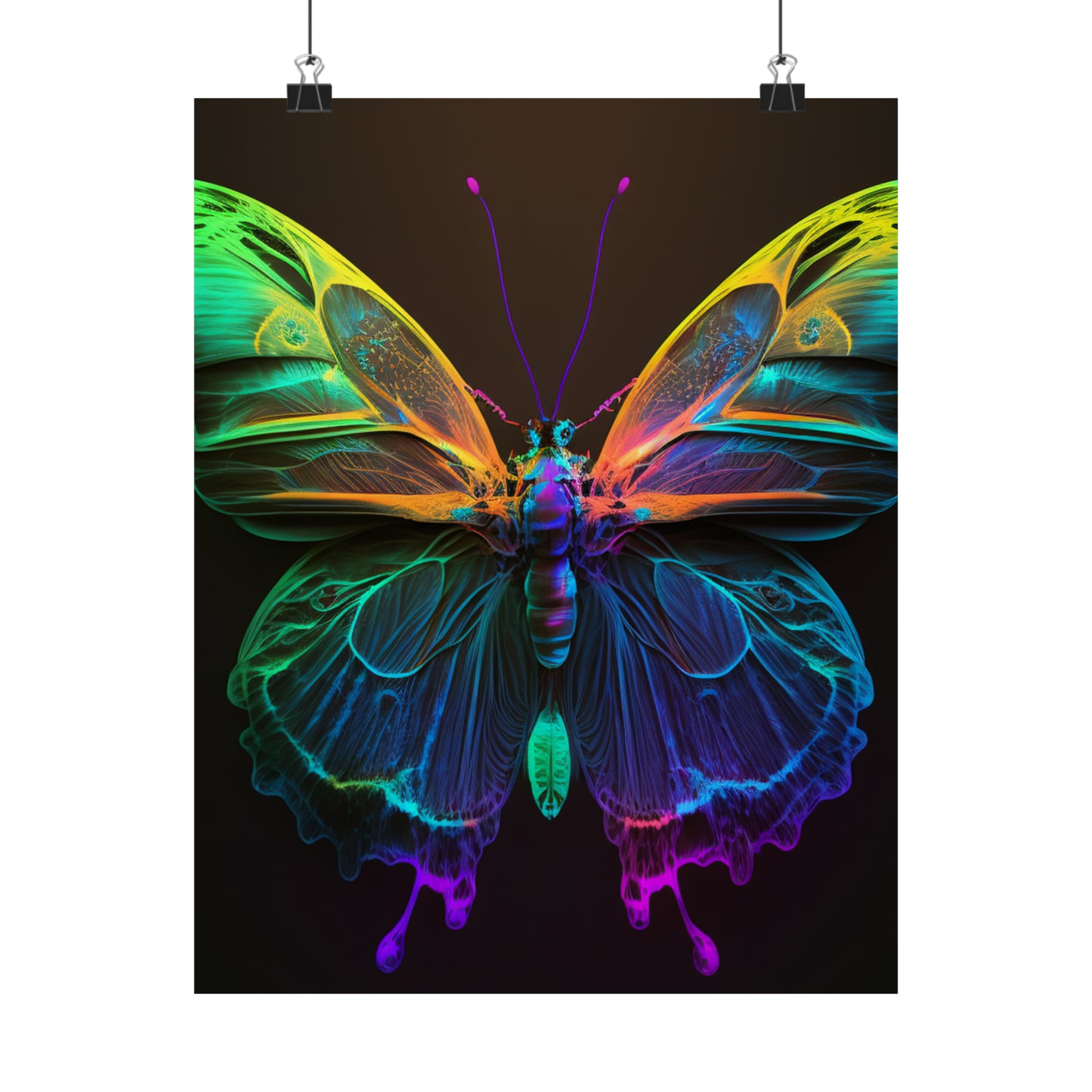 Premium Matte Vertical Posters Raw Hyper Color Butterfly 3