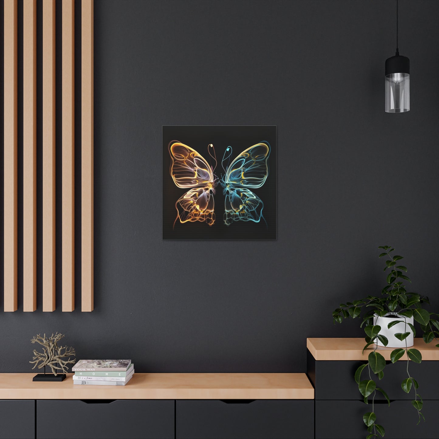 Canvas Gallery Wraps Neon Glo Butterfly 3