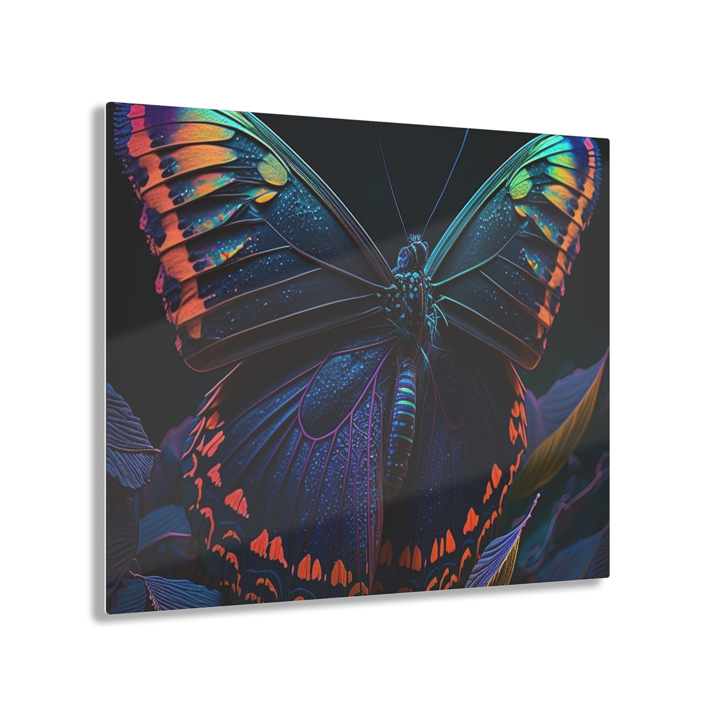 Acrylic Prints Hue Neon Butterfly 3