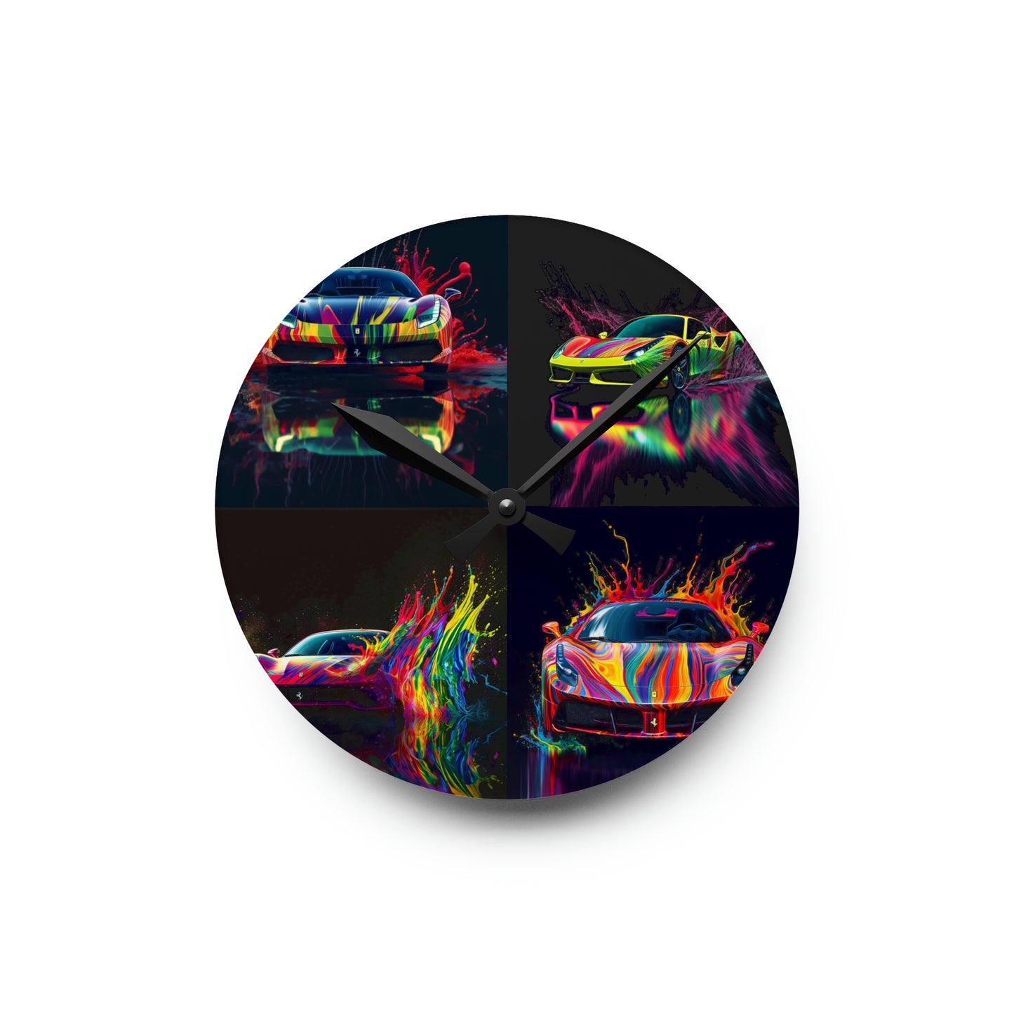 Acrylic Wall Clock Ferrari Fusion Water 5