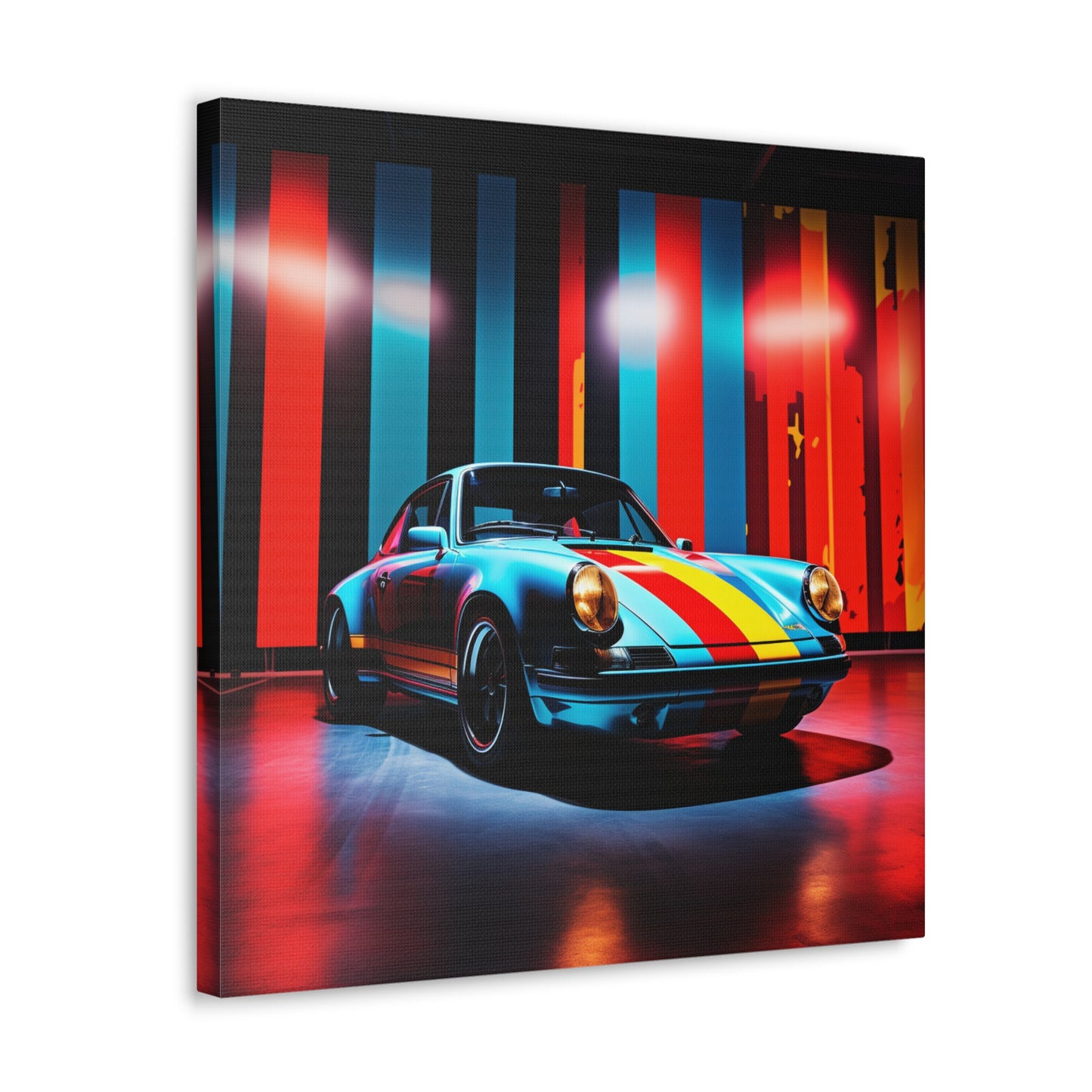 Canvas Gallery Wraps Macro American Flag Porsche 3